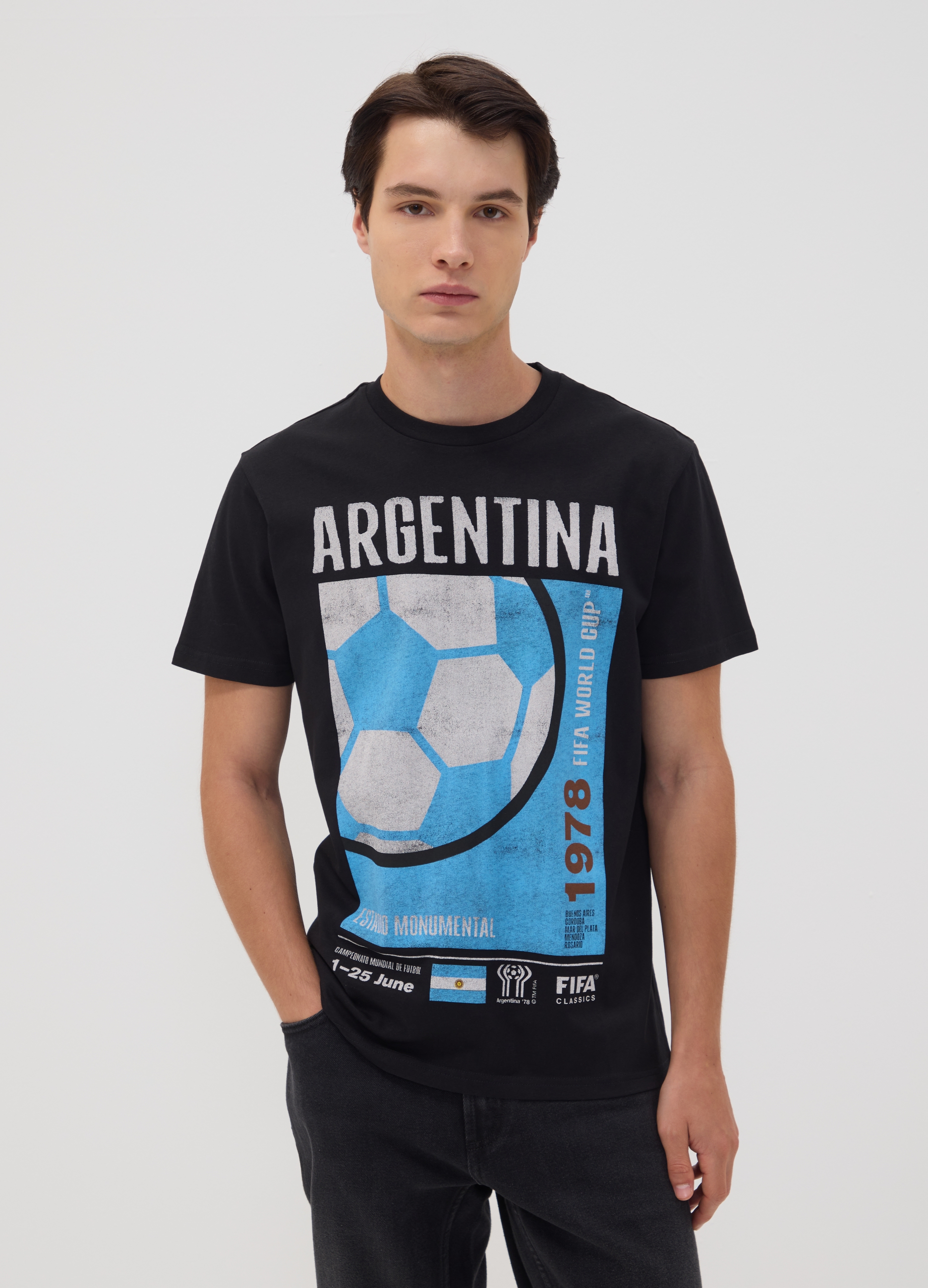 OVS, Fifa World Cup™ - 1978, Uomo, Nero, Taglia: XXL
