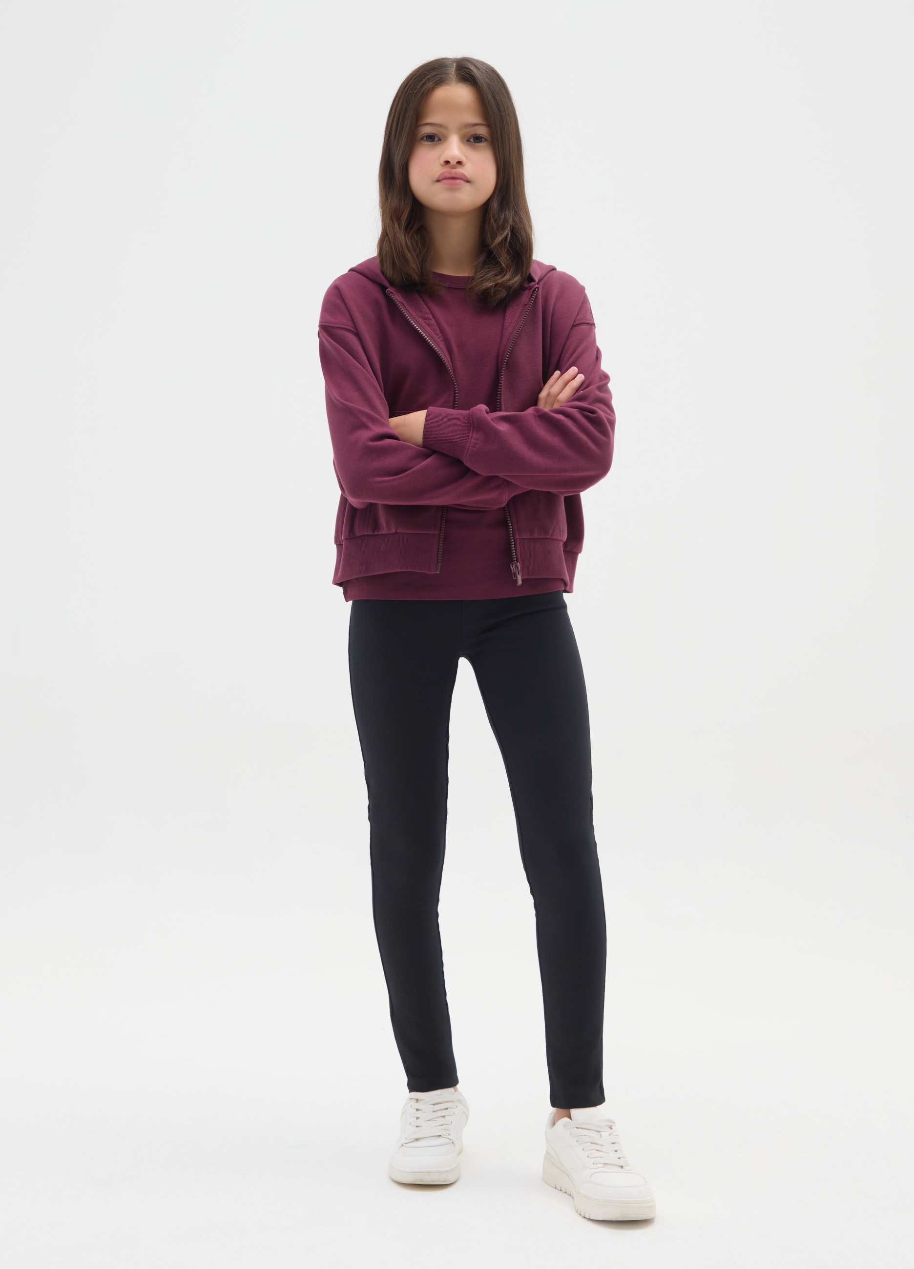 OVS KIDS, Treggings Da Ragazza In Cotone Elasticizzato Neri Slim Fit, Bambina, Nero, Taglia: 11-12