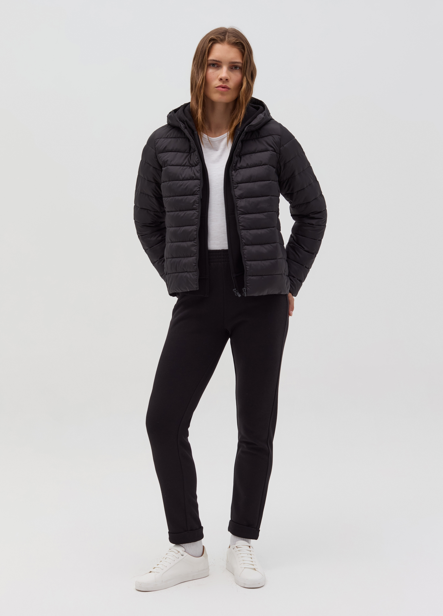 OVS, Piumino Essential Corto Ultralight, Donna, Nero, Taglia: S