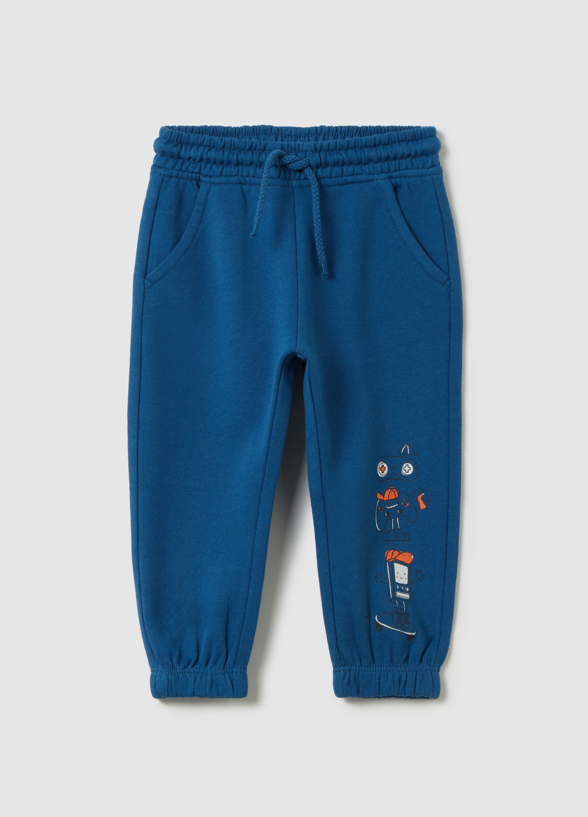 Pantalones Jogger De Algodón Azul Para Niños, Niño, Azul oscuro, Talla: 24-30