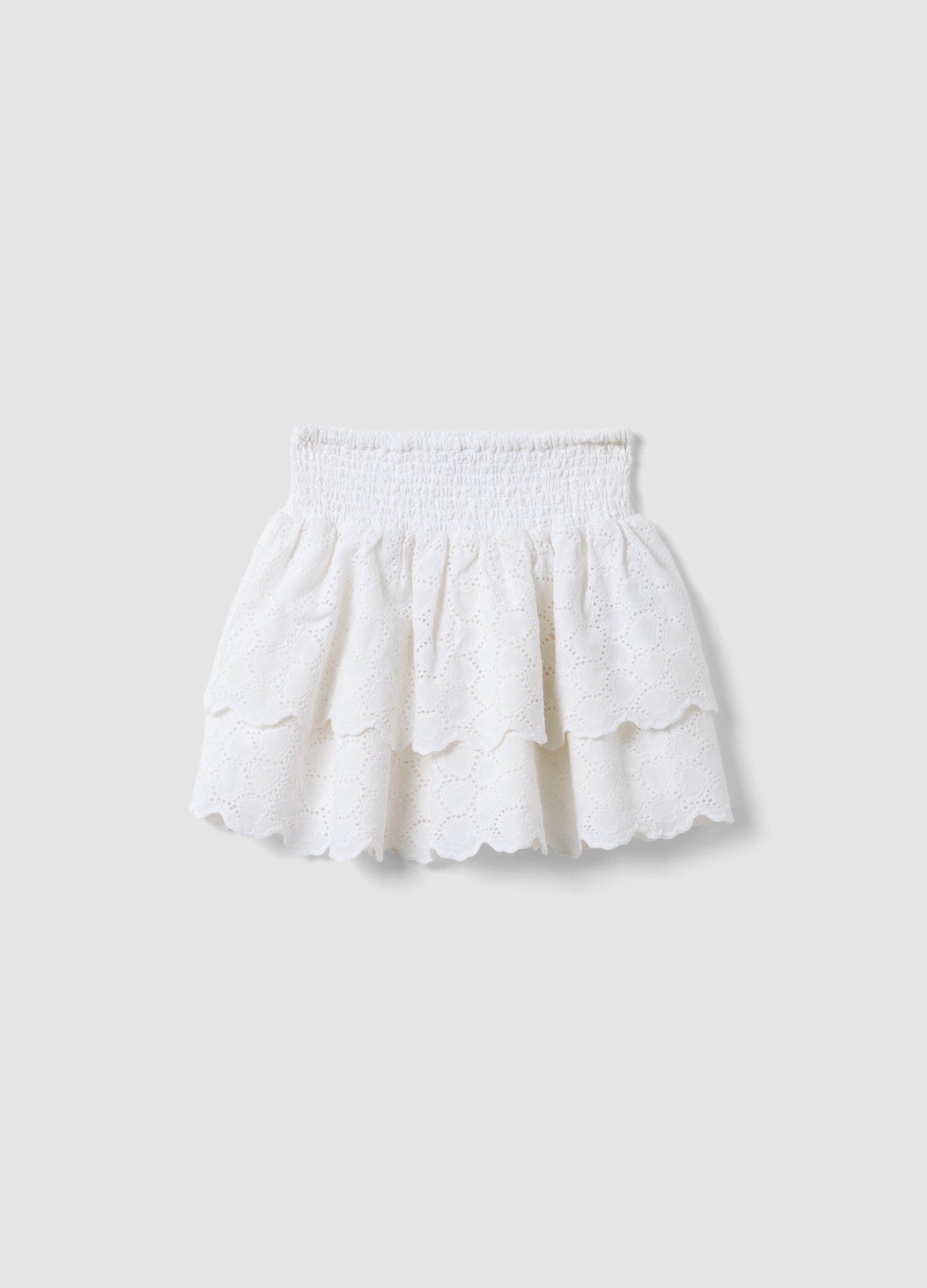 OVS KIDS, Minifalda Blanca De Algodón Puro, Niña, Blanco, Talla: 13-14
