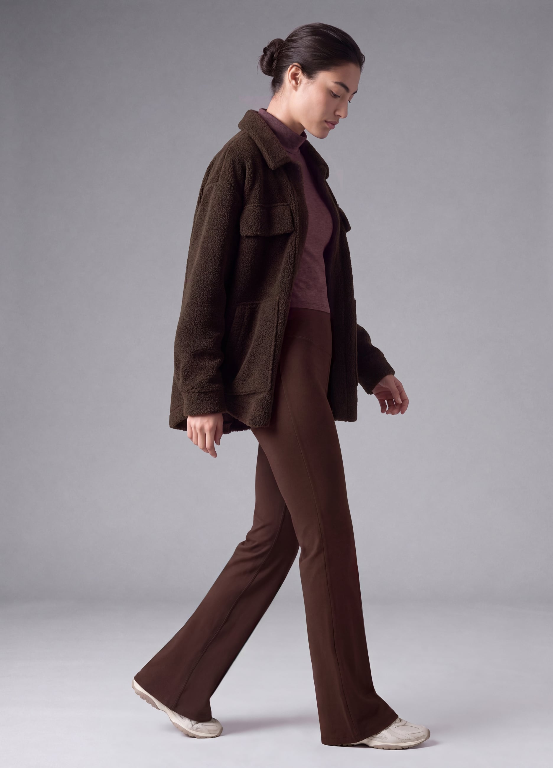 Altavia Studio, Leggings Marroni Flare In Tessuto Elasticizzato Traspirante Altavia Studio, Donna, Marrone, Taglia: XS