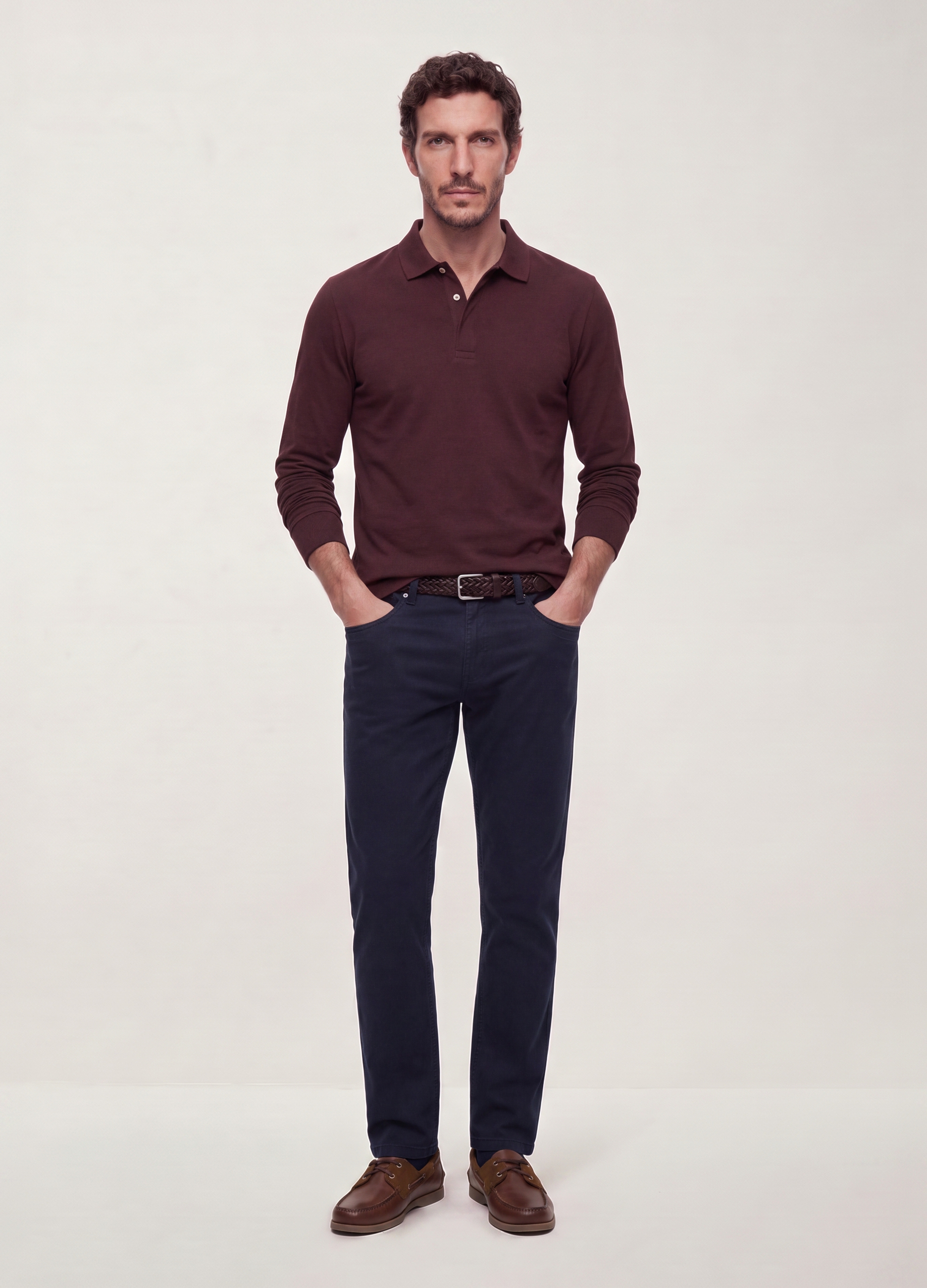 OVS, Pantaloni Blu In Twill Di Cotone Elasticizzato Regular Fit, Uomo, Blu, Taglia: 46