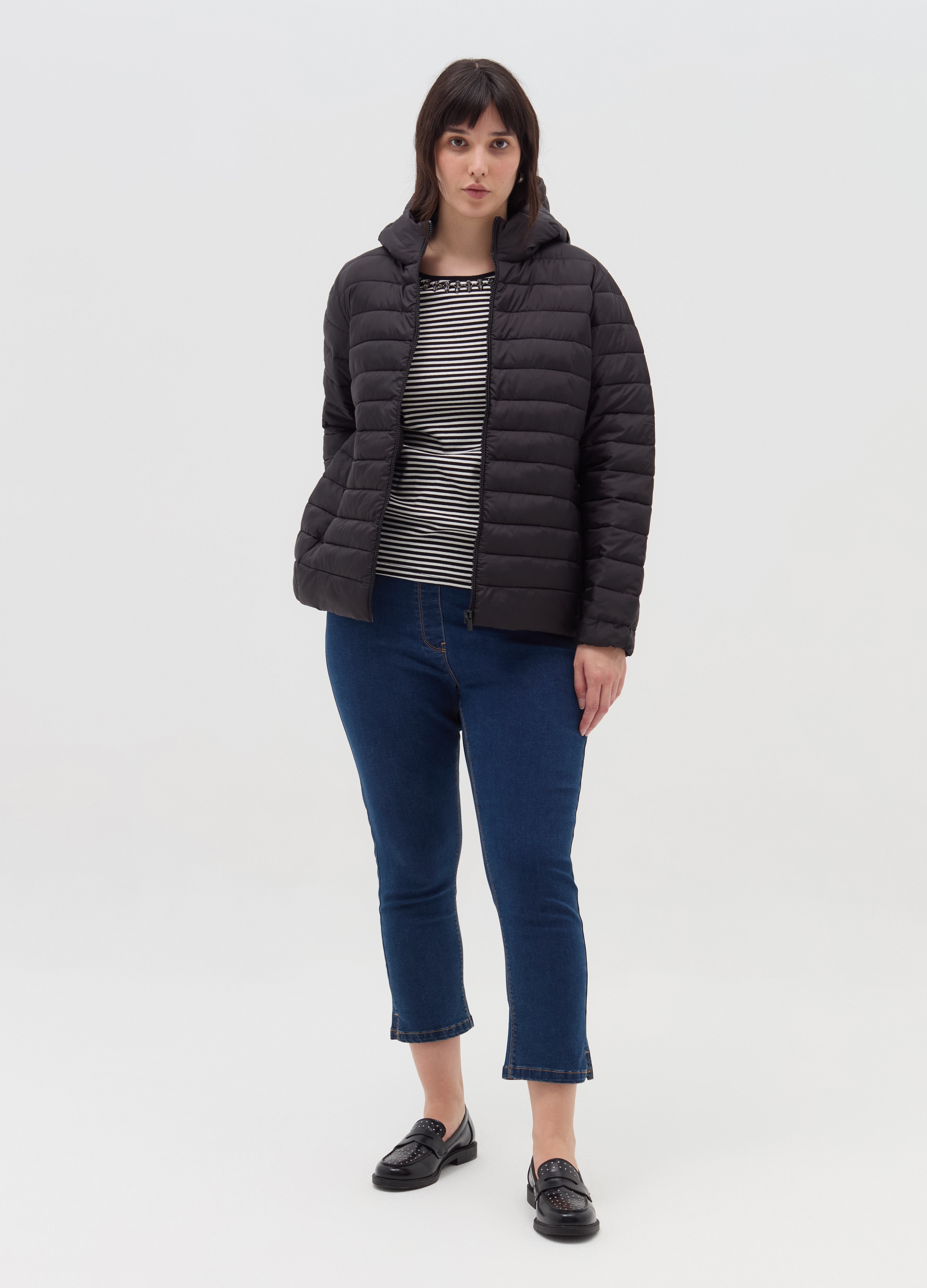 MYA, Piumino Ultralight Ripiegabile Curvy, Donna, Nero, Taglia: S