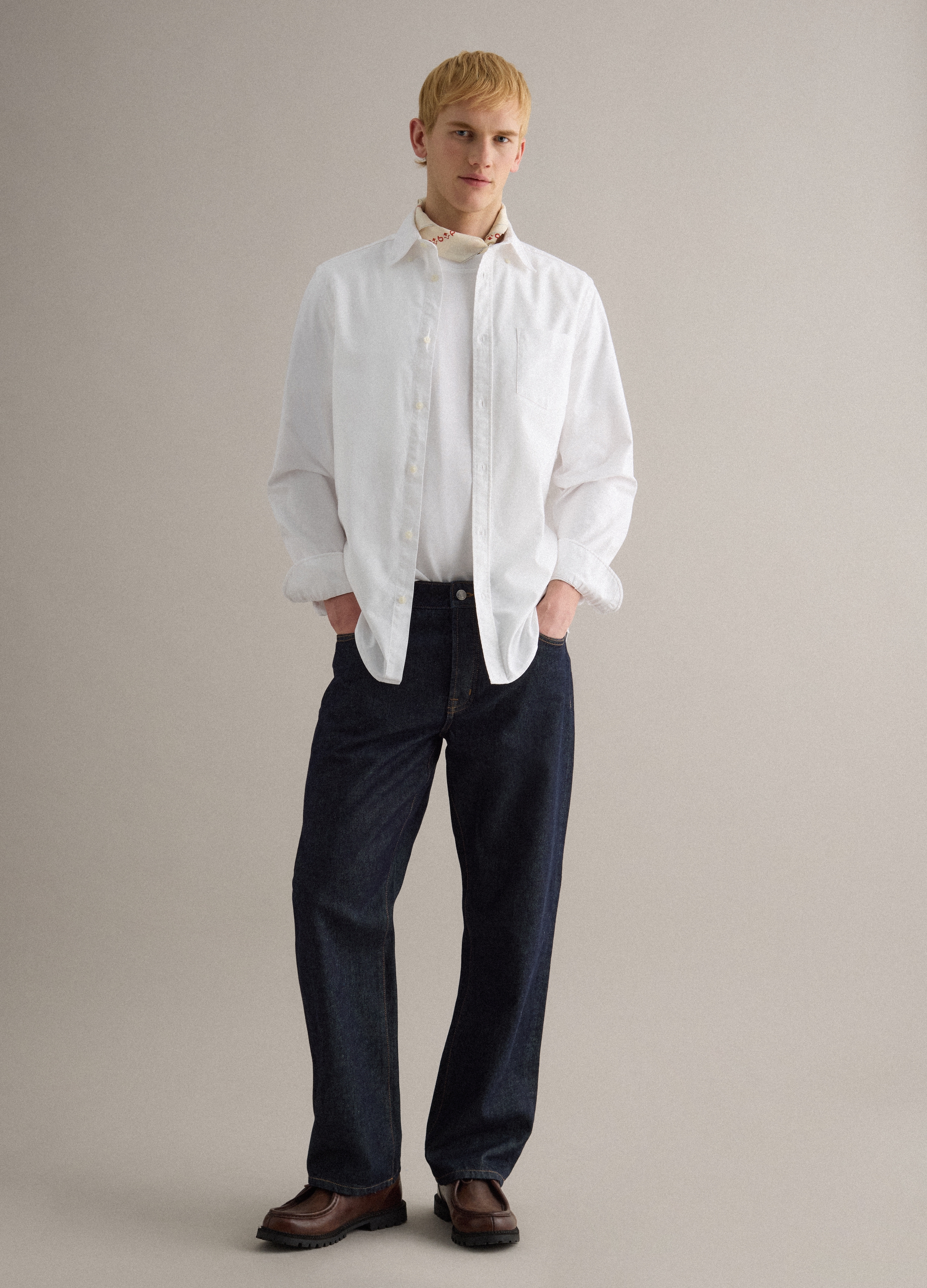 PIOMBO, Vaqueros De Mezcla De Algodón Denim Y Lino Azul Corte Regular, Hombre, Azul oscuro, Talla: 48