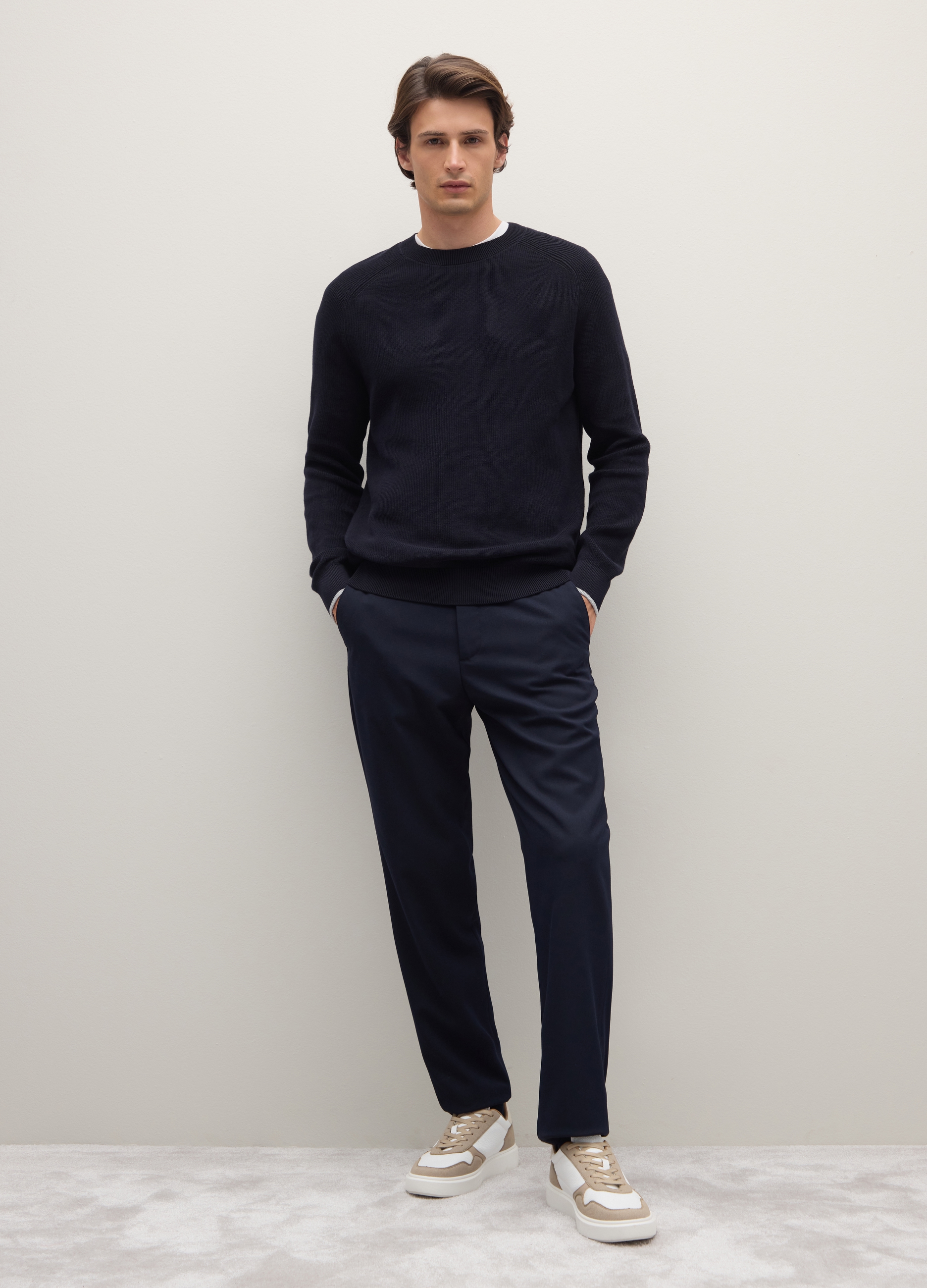 Piombo Contemporary, Pantaloni Blu Regular Fit, Uomo, Blu, Taglia: 48