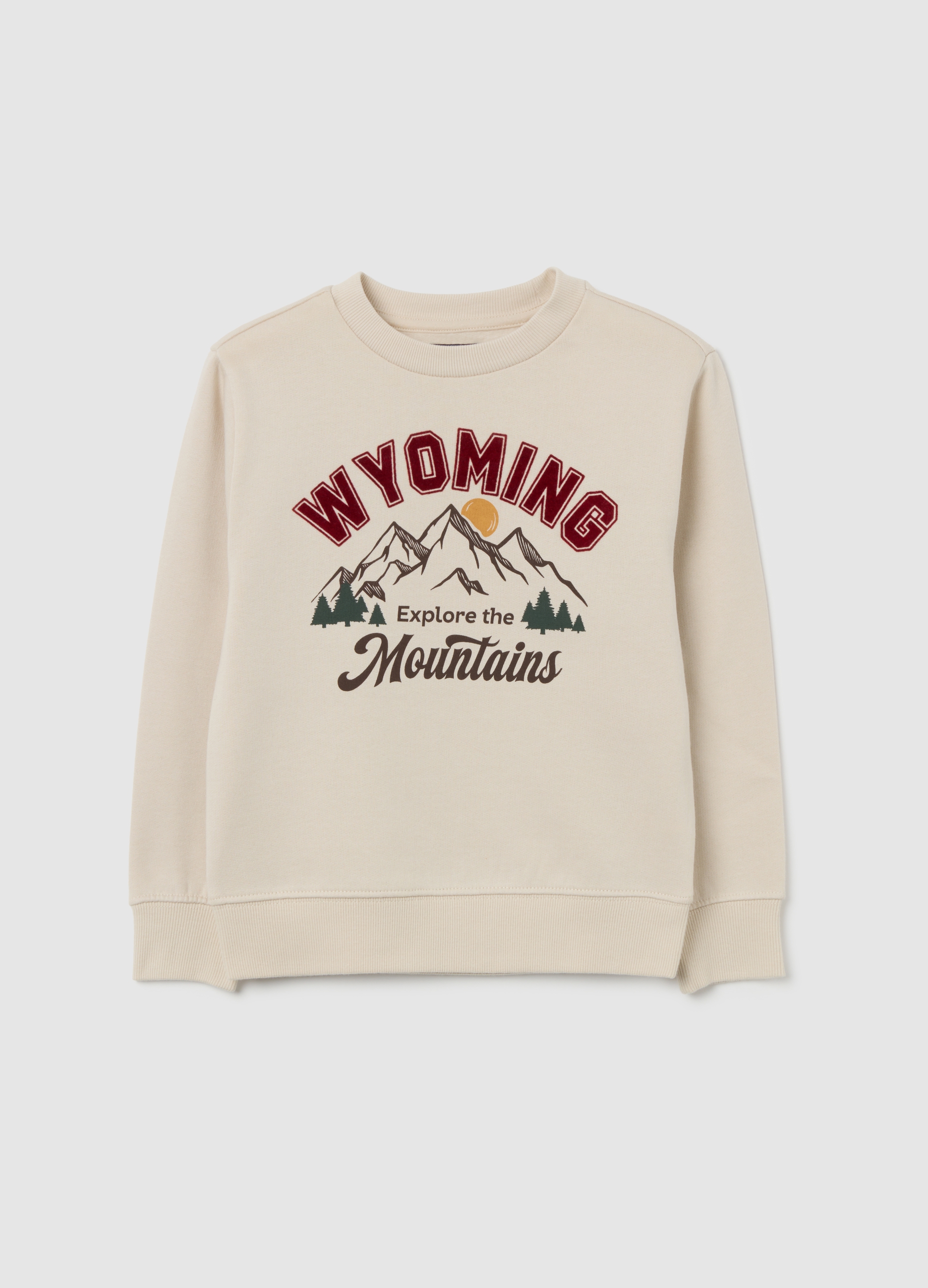 OVS KIDS, Sudadera Oversized Beige De Algodón Puro Para Niños, Niño, Beige Claro, Talla: 6-7