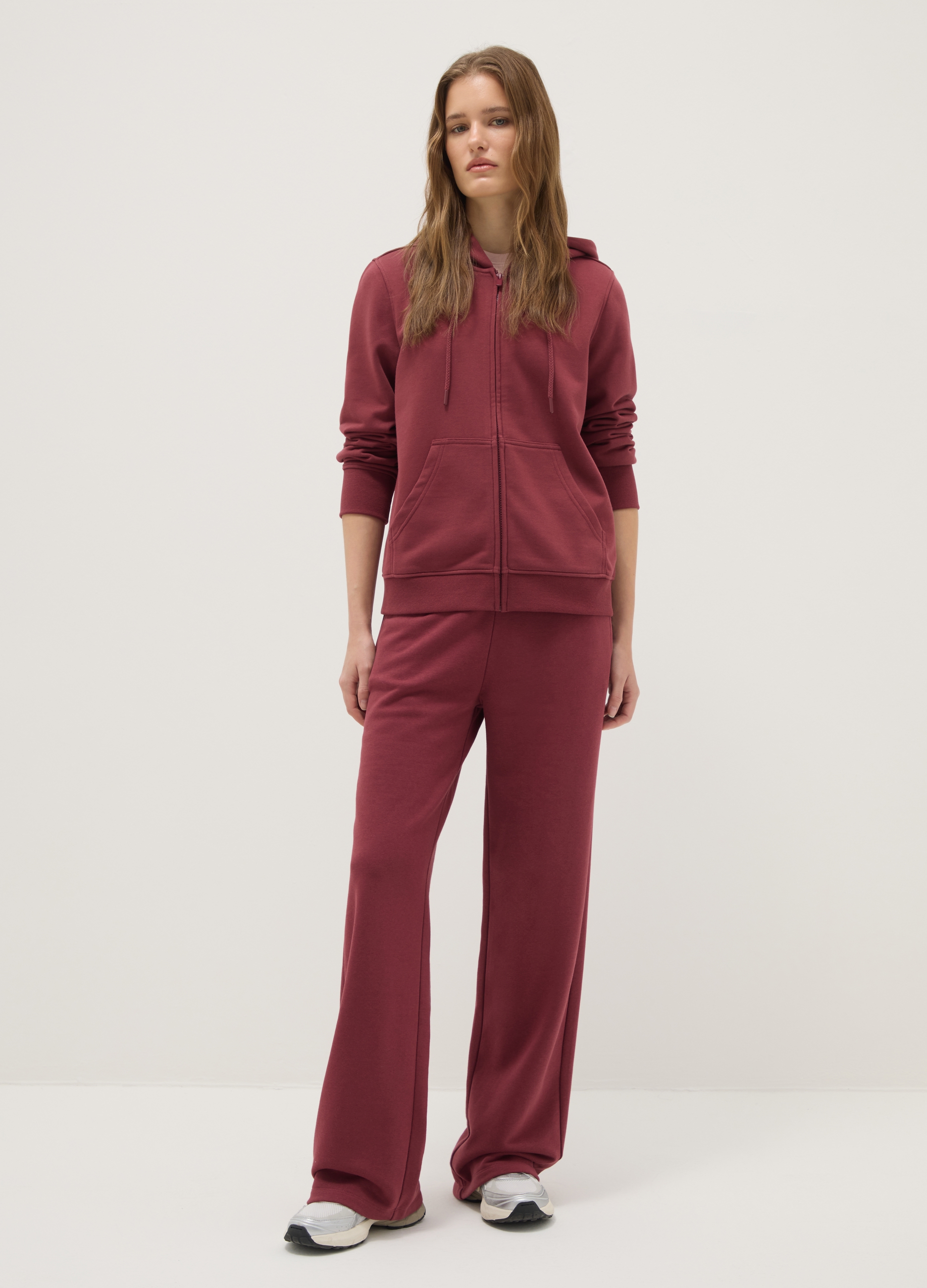 OVS, Felpa In Misto Cotone Nera Regular Fit Con Cappuccio E Zip, Donna, Nero, Taglia: XS