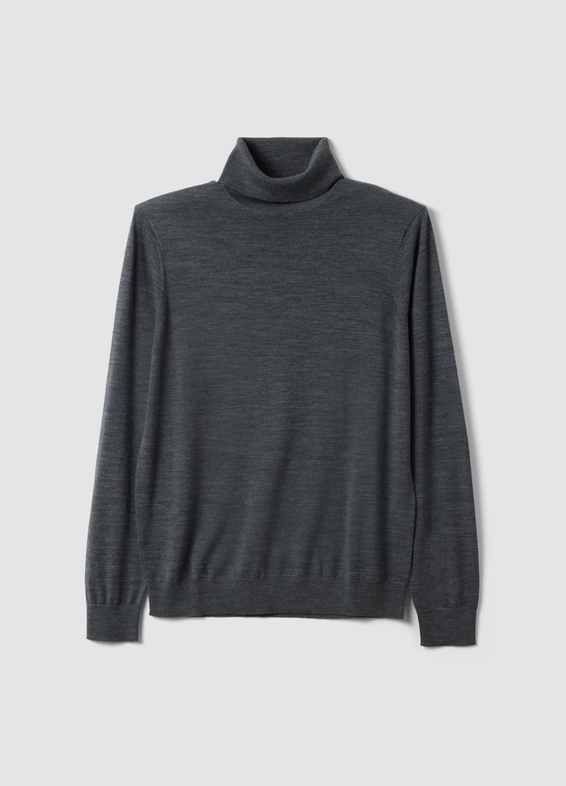 PIOMBO , Maglia Grigio Melange Dolcevita In Pura Lana Merino, Mann, Grigio, Größe: XXL