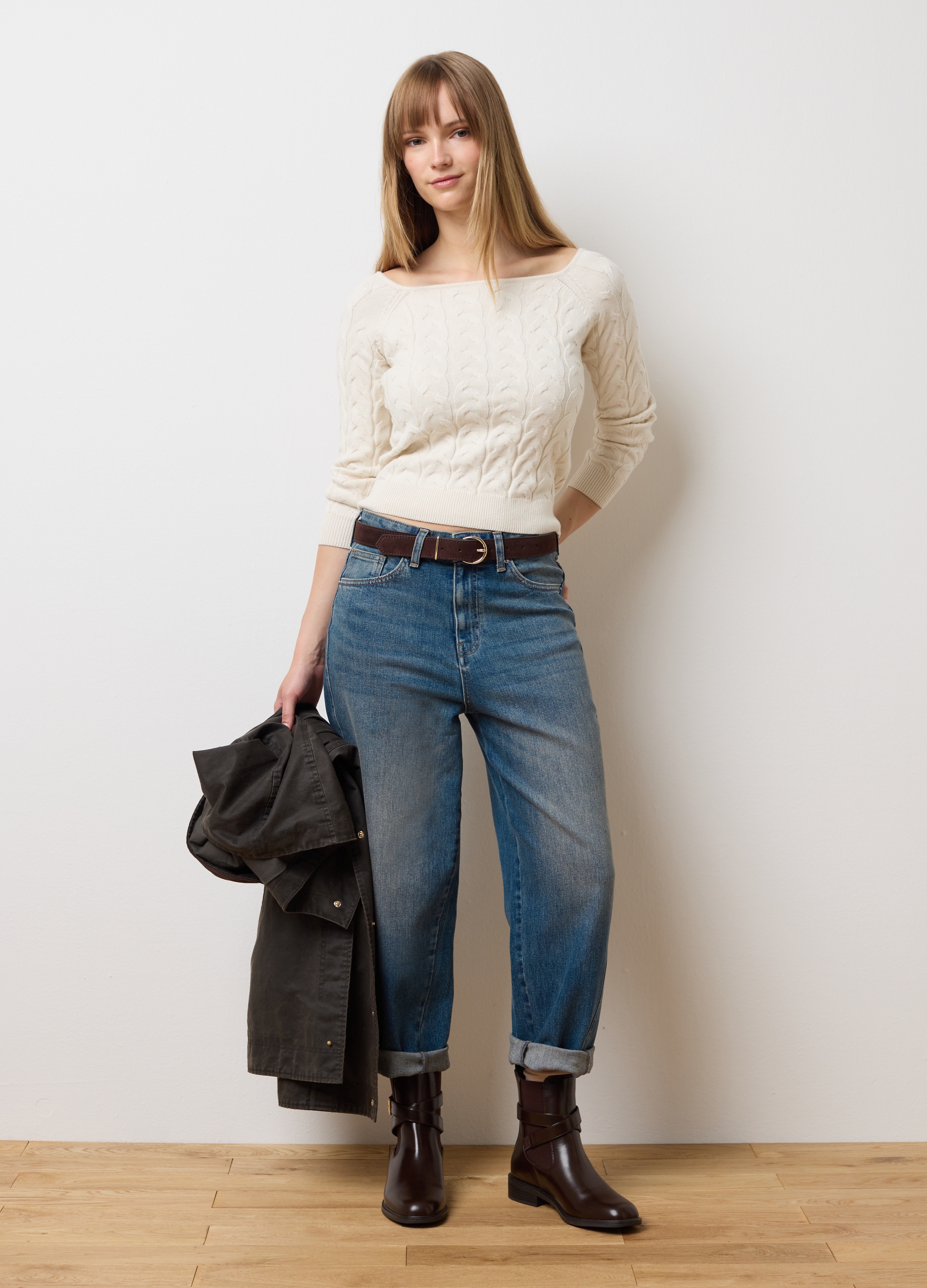OVS, Vaqueros Balloon De Denim Elástico, Mujer, Negro, Talla: 42