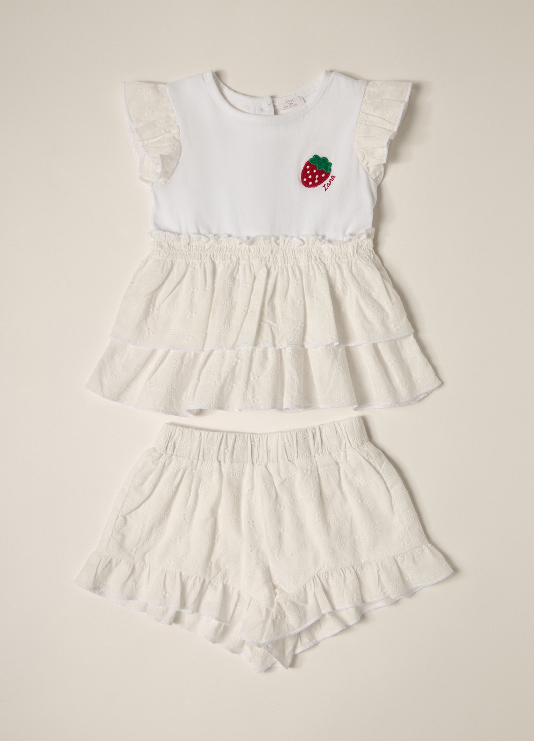 OVS, Jogging Set In Puro Cotone Iana Neonata, Bianco, Taglia: 18