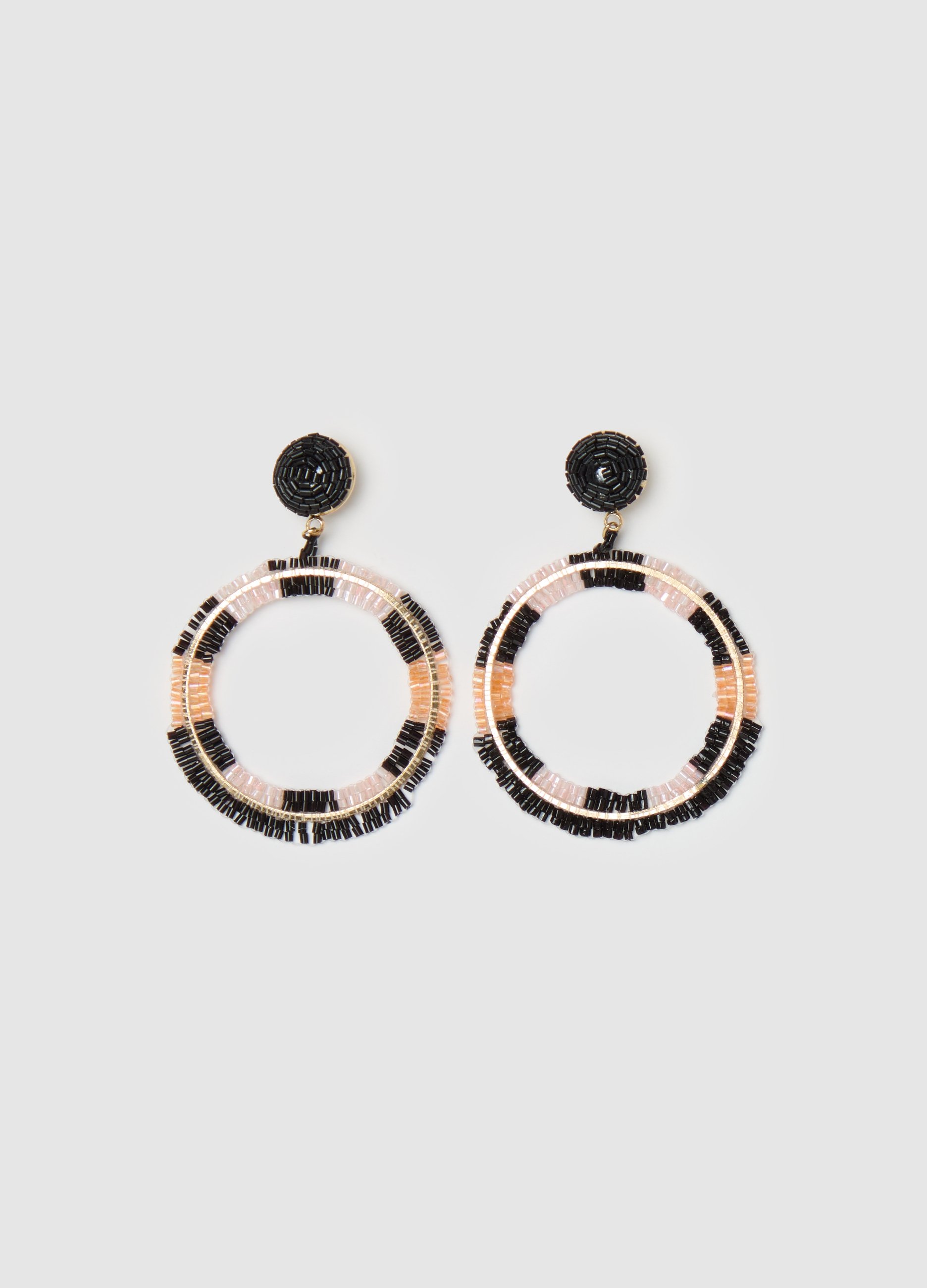 OVS , Orecchini Con Perline E Pendente A Cerchio, Donna, Multicolor, Taglia: ONE SIZE