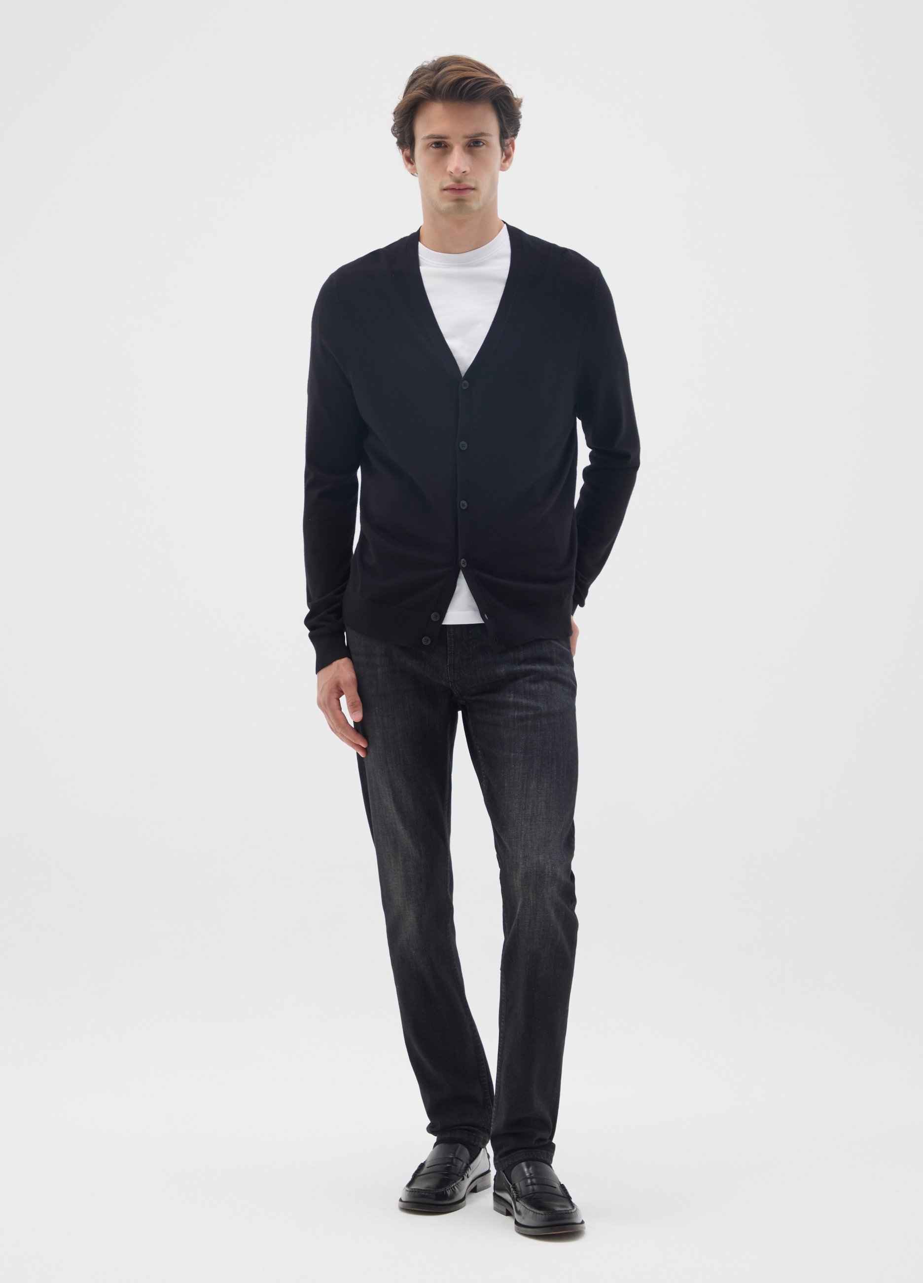 OVS, Schwarze Denim-skinny-fit-jeans, Mann, Gunmetal, Größe: 44
