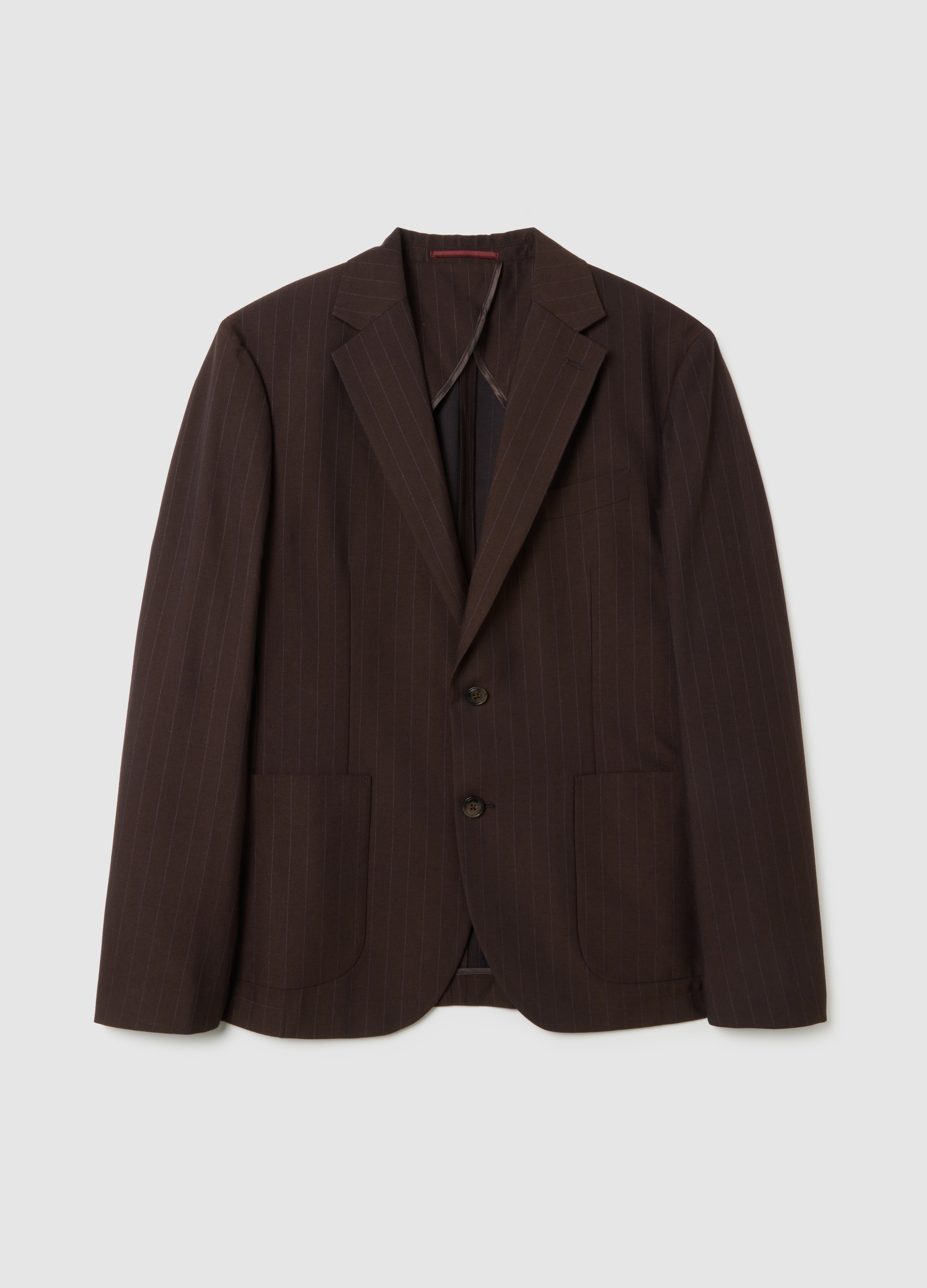 Blazer Marrone Slim Fit, Hombre, Marrón barro, Talla: 56