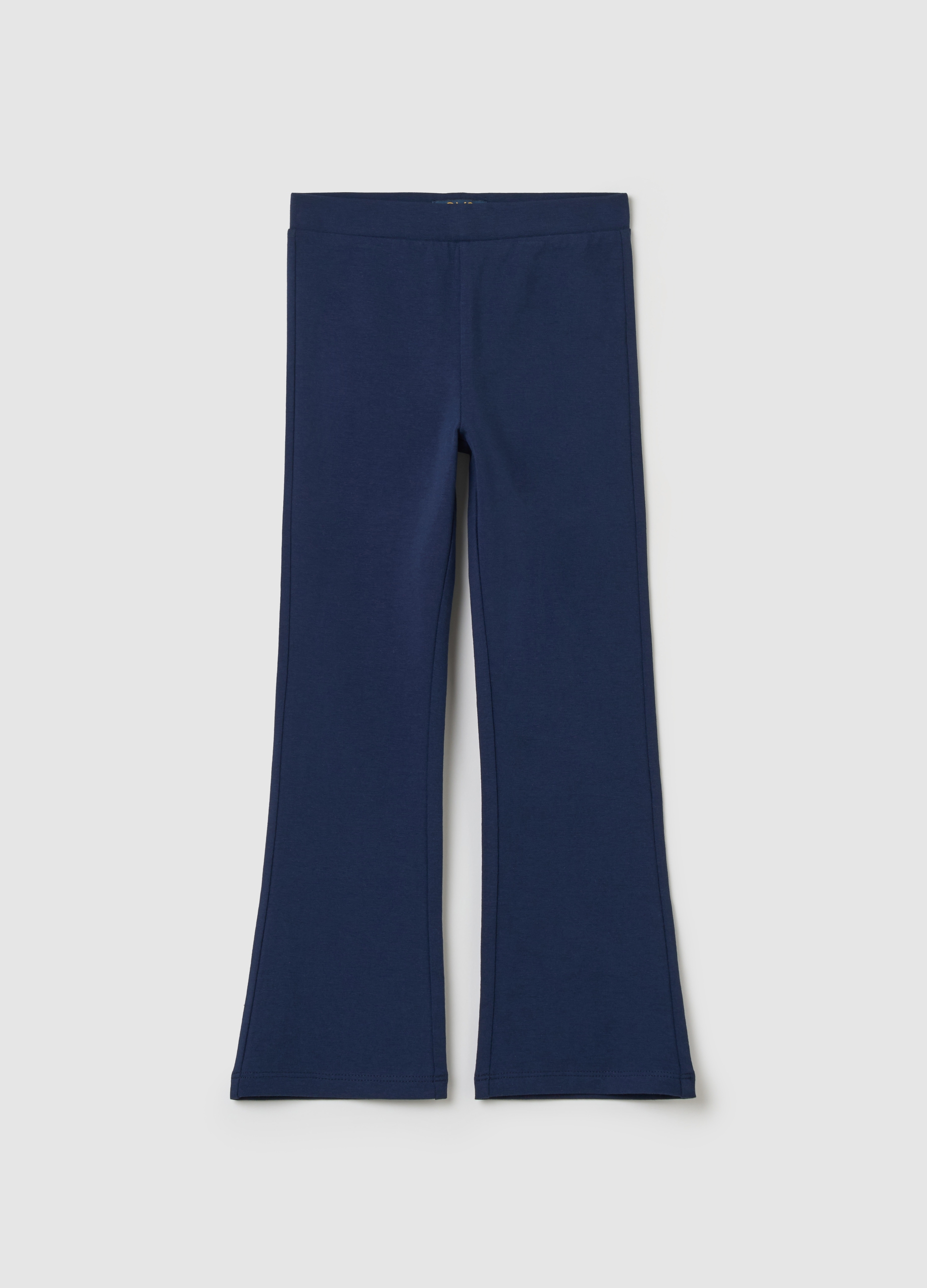 OVS, Leggings Flare Fit In Cotone Stretch, Bambina, Blu, Taglia: 3-4