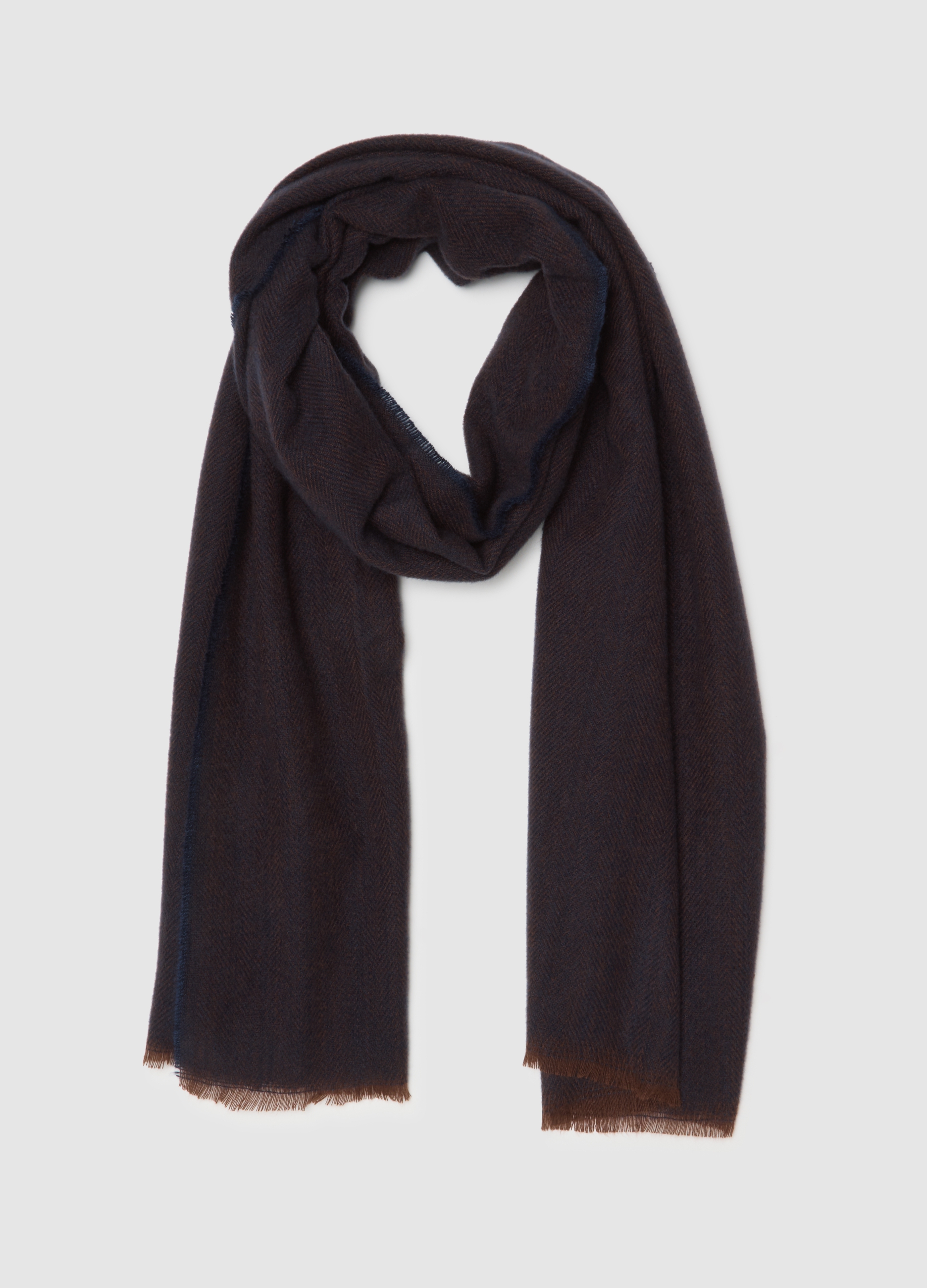 Sciarpa In Tessuto Multicolor, Hombre, Negro/Marrón, Talla: FASUL