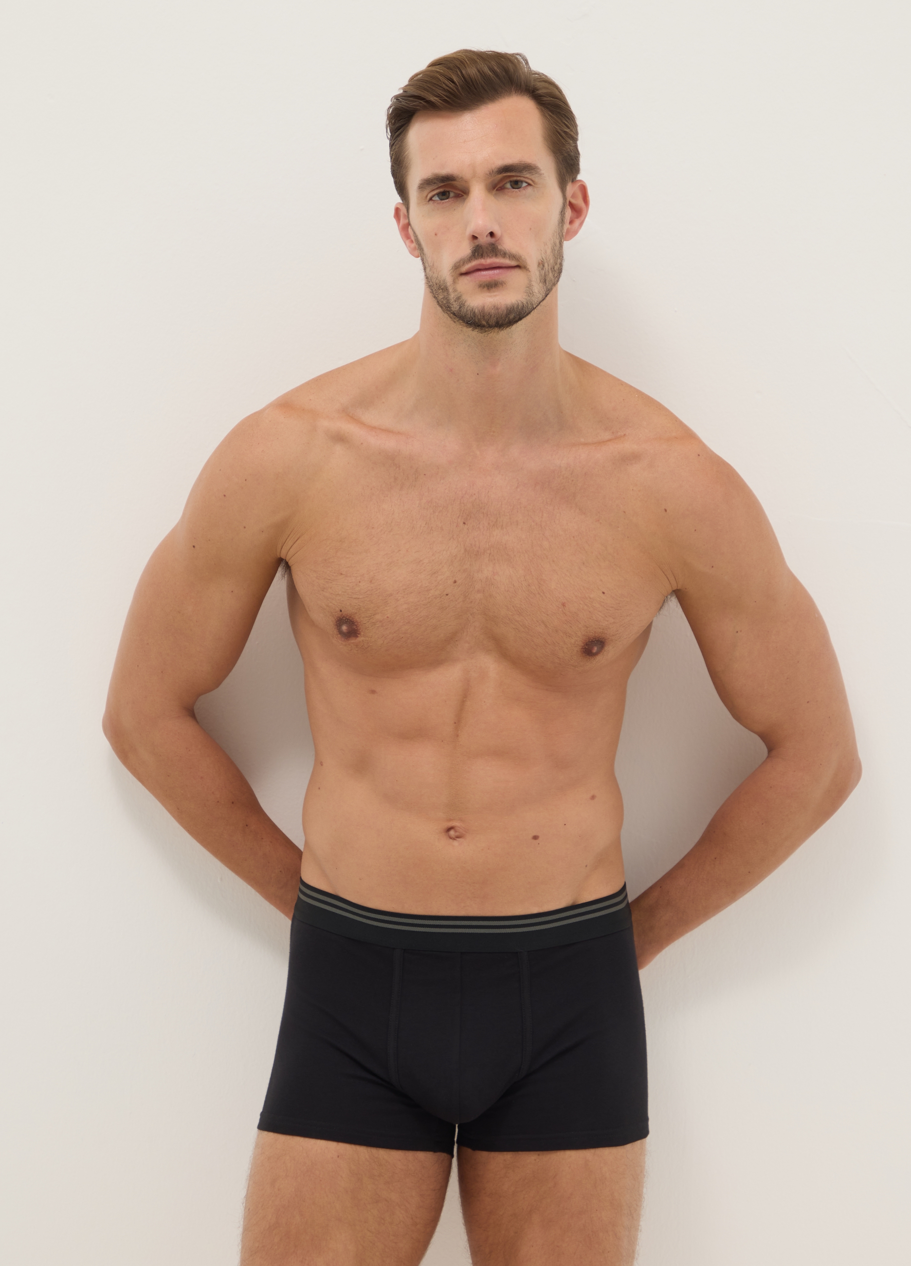 Tripack De Bóxers Multicolor En Algodón Elástico Regular Fit, Hombre, Grey/Black, Talla: XXL