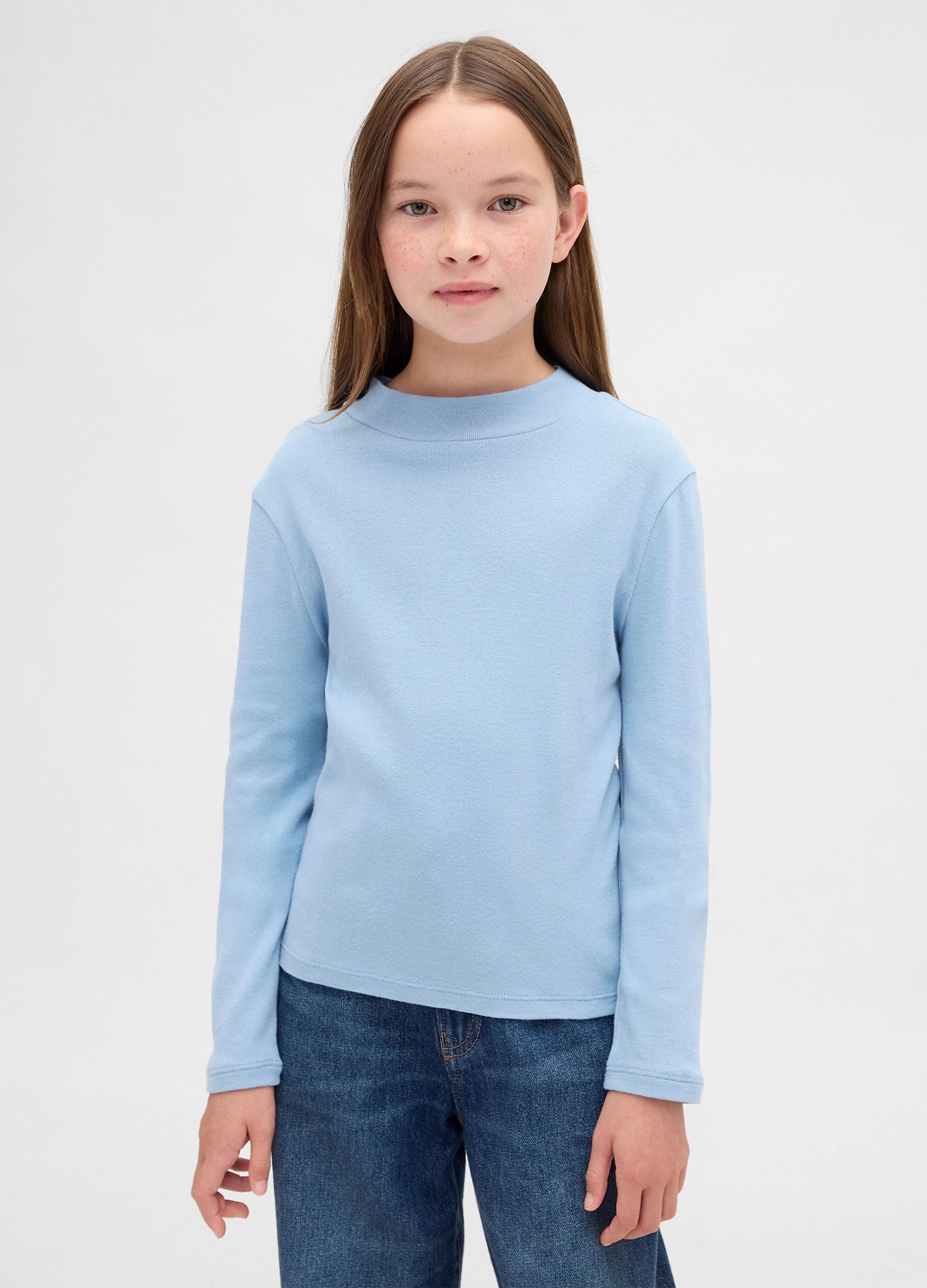GAP KIDS, Maglietta A Maniche Lunghe, Bambina, Azzurro, Taglia: L