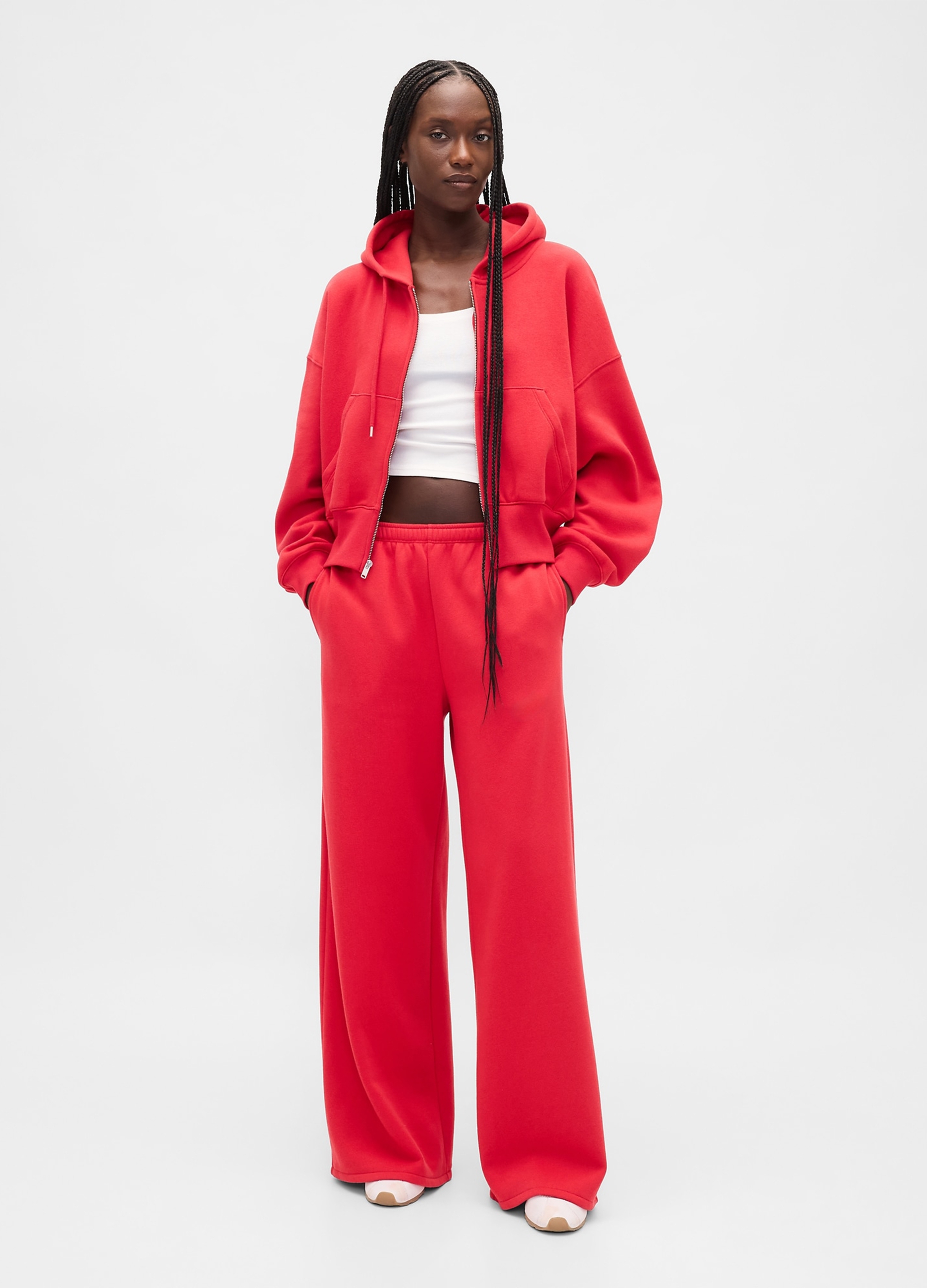 GAP, Joggers A Palazzo, Donna, Rosso, Taglia: XXS