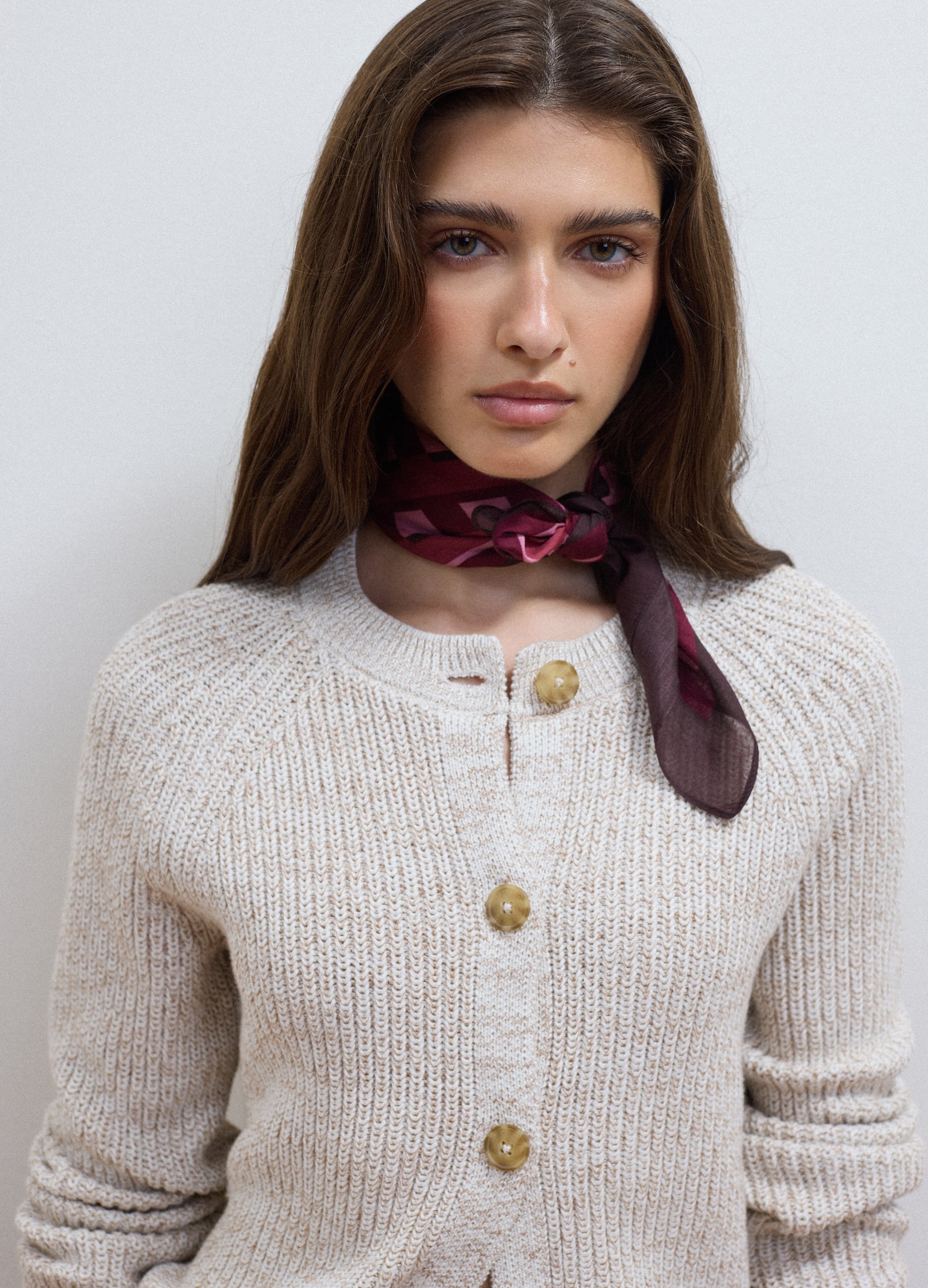 LES COPAINS, Cardigan Bianco Con Lavorazione A Maglia In Puro Cotone Regular Fit, Donna, Bianco, Taglia: XS