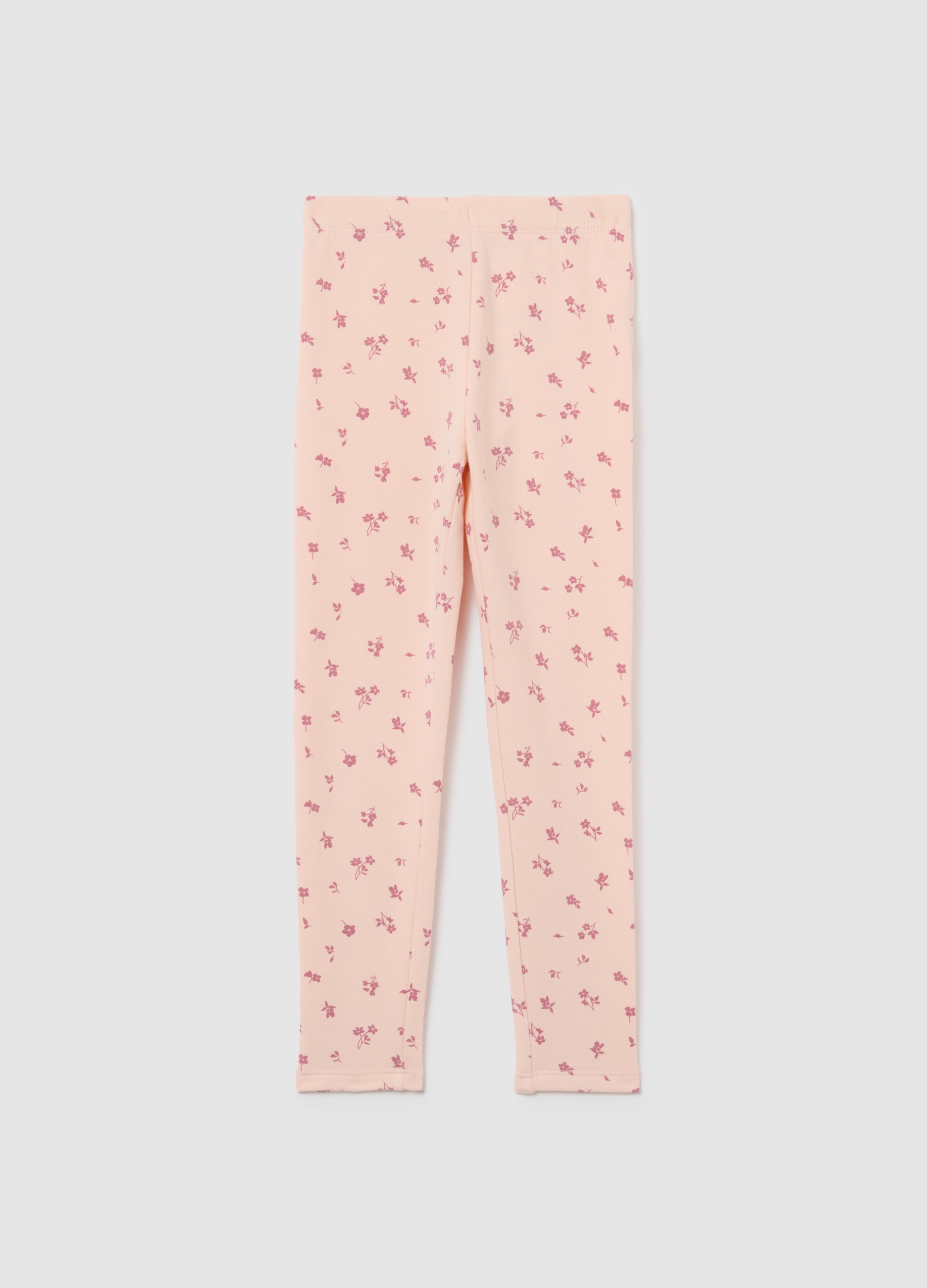 OVS KIDS, Leggings Ajustados De Algodón Rosa Para Niña Con Estampados Florales, Niña, Rosa Claro, Talla: 6-7