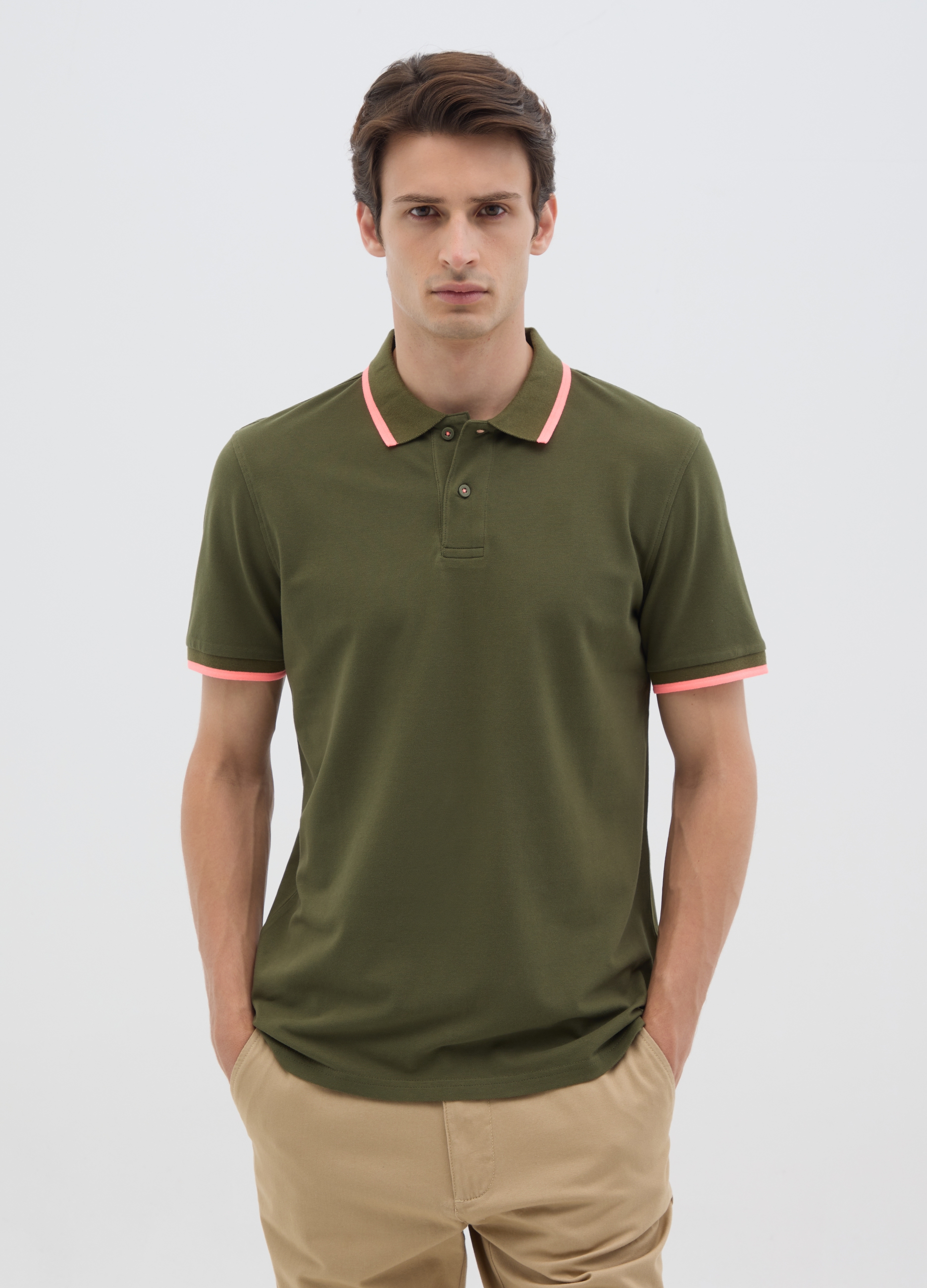 OVS , Polo Da Uomo In Cotone Elasticizzato Multicolor Regular Fit, Multicolor, Taglia: XL