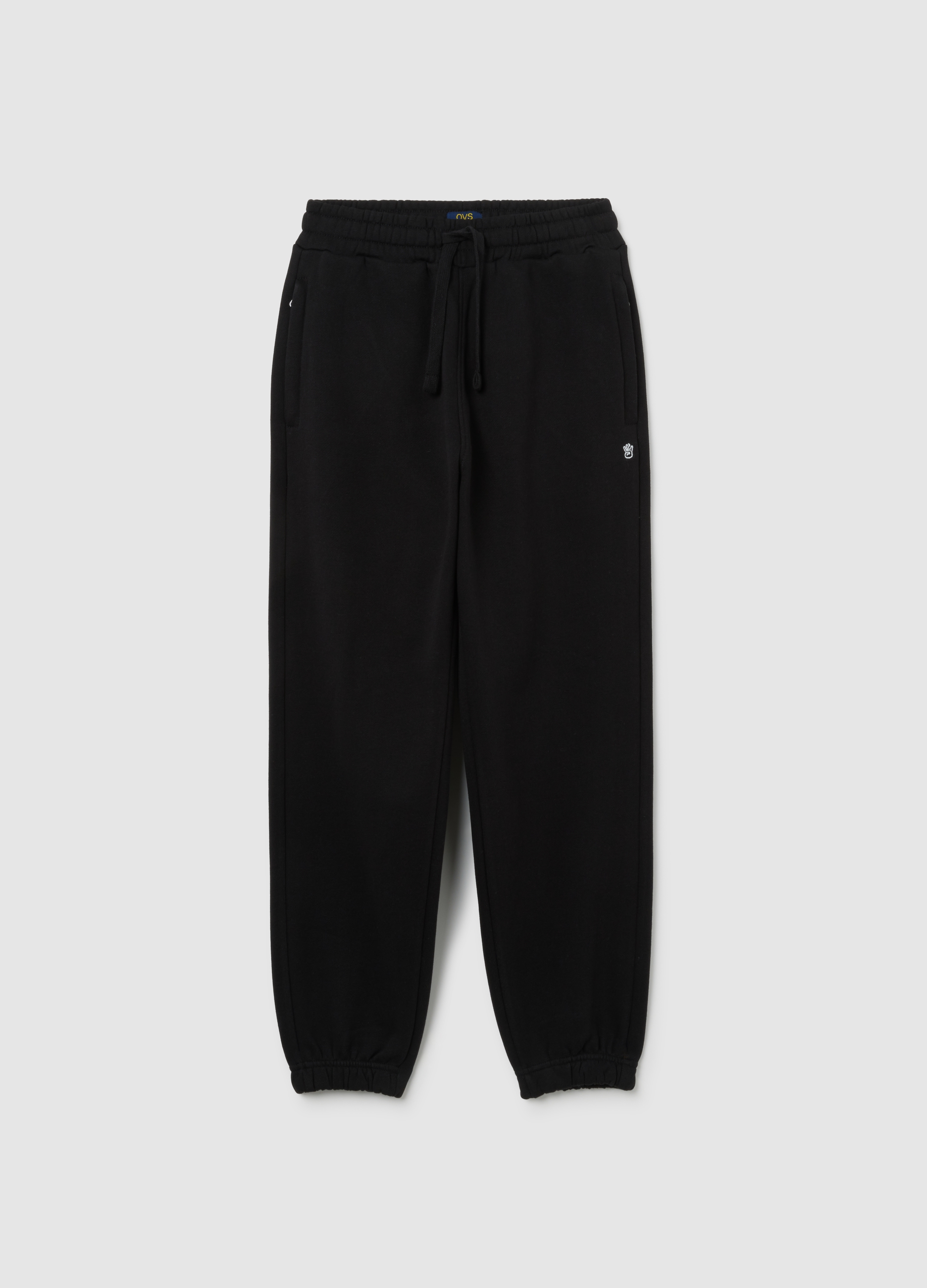 OVS KIDS, Pantalones Jogger Negros Oversize Para Chico De Algodón Puro, Niño, Gunmetal, Talla: 14-15