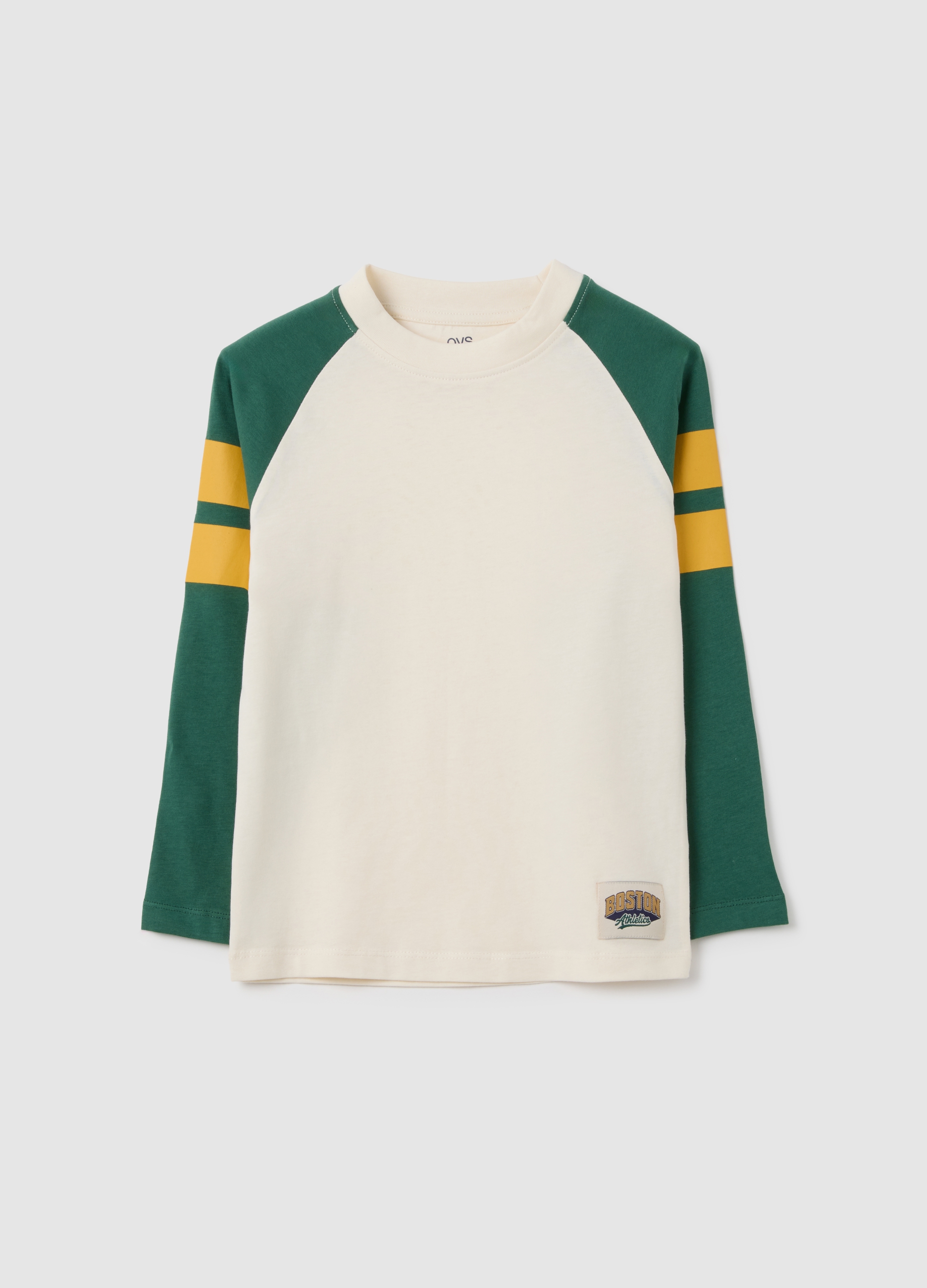 Jersey Para Niños De Algodón Puro Multicolor, Ajuste Regular, Niño, Blanco/verde, Talla: 8-9