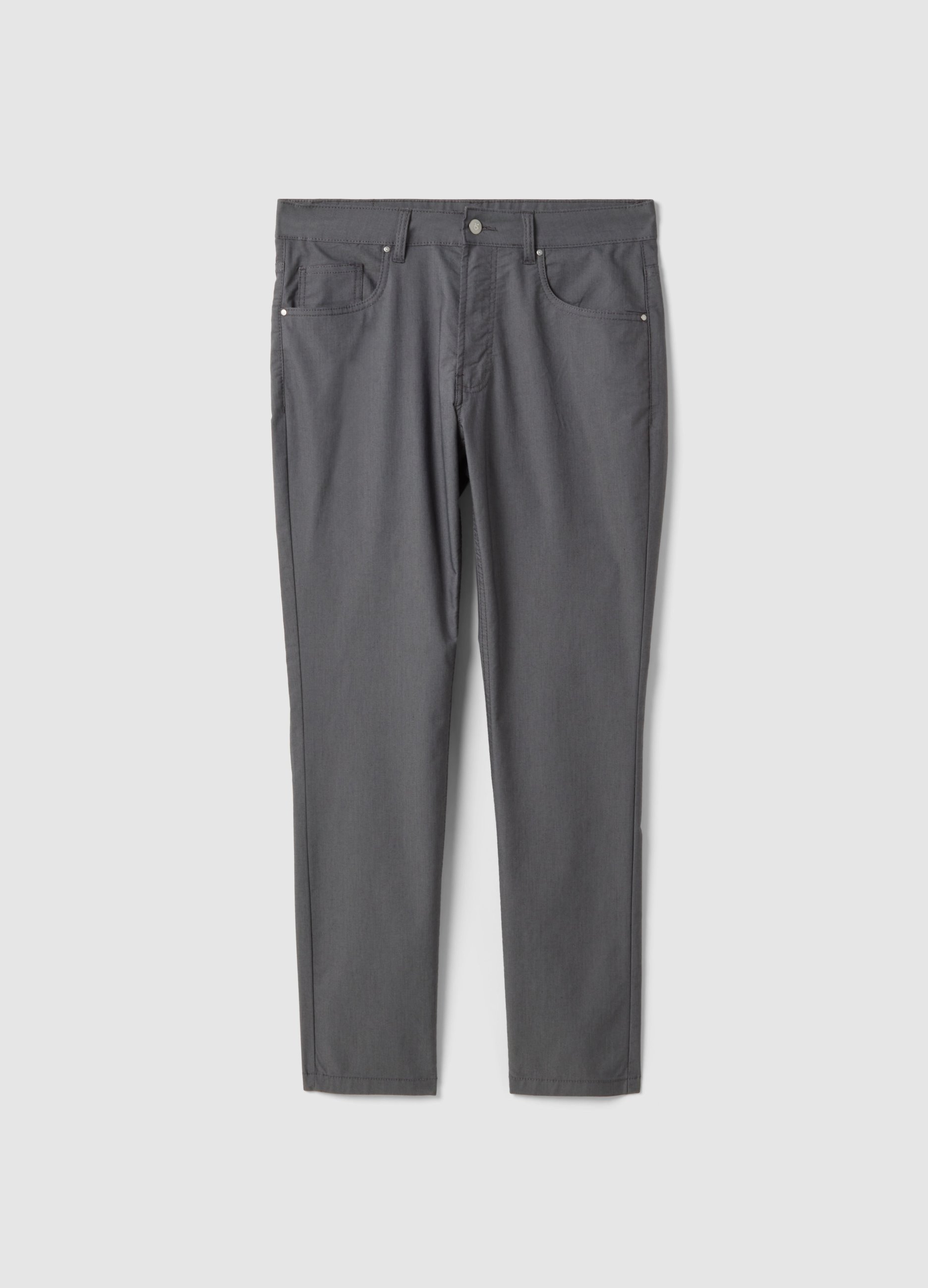 Pantalones Chinos Grises De Ajuste Slim En Mezcla De Algodón Elástico, Hombre, Gris granito, Talla: 46