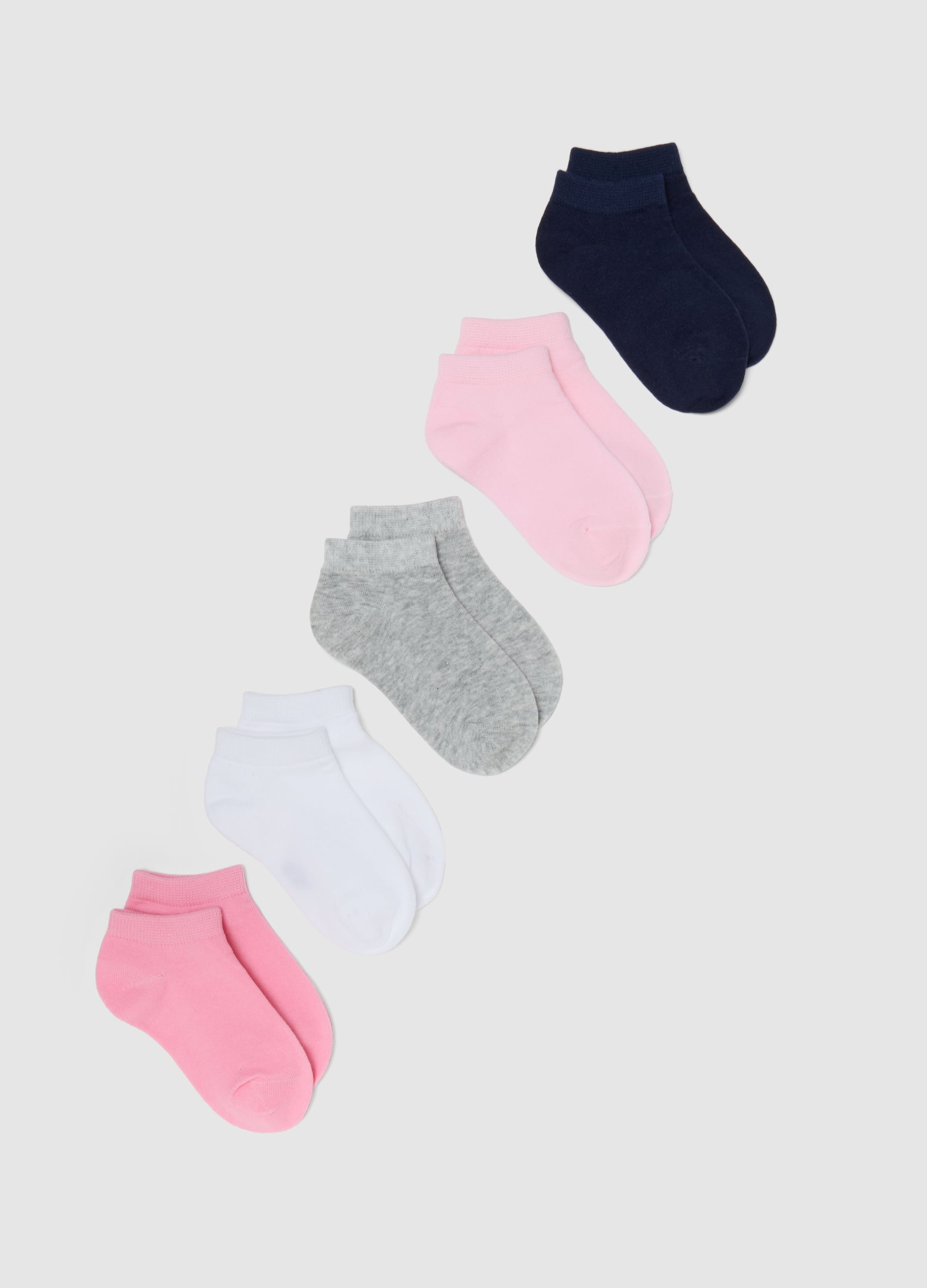 OVS KIDS, Multipack Calze Corte In Cotone Multicolor Per Bambine, Bambina, Multicolor, Taglia: 25/27
