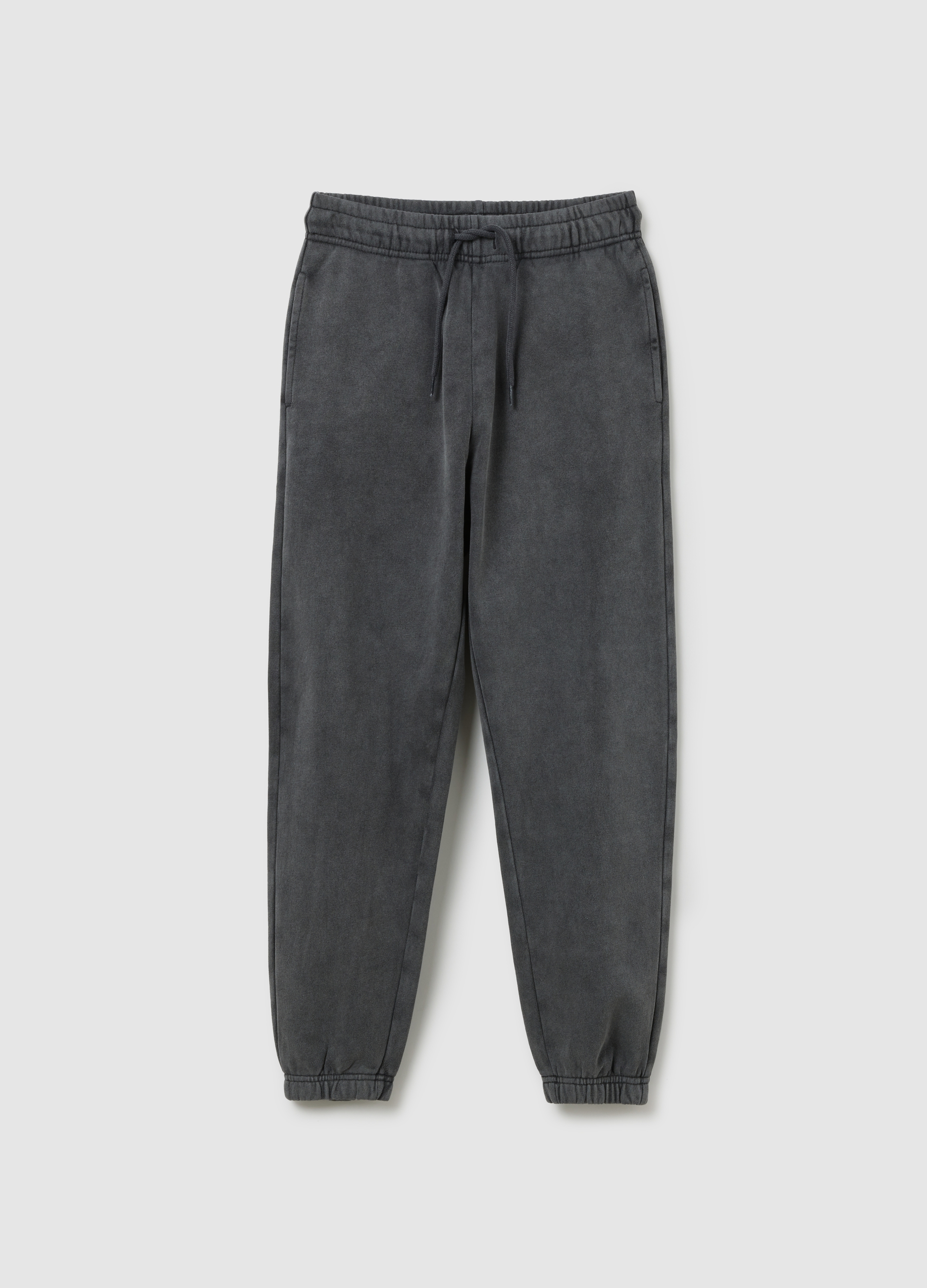 OVS KIDS, Pantaloni Jogger Grigi Da Ragazzo In Misto Cotone Vestibilità Over, Niño, Gris oscuro, Talla: 10-11