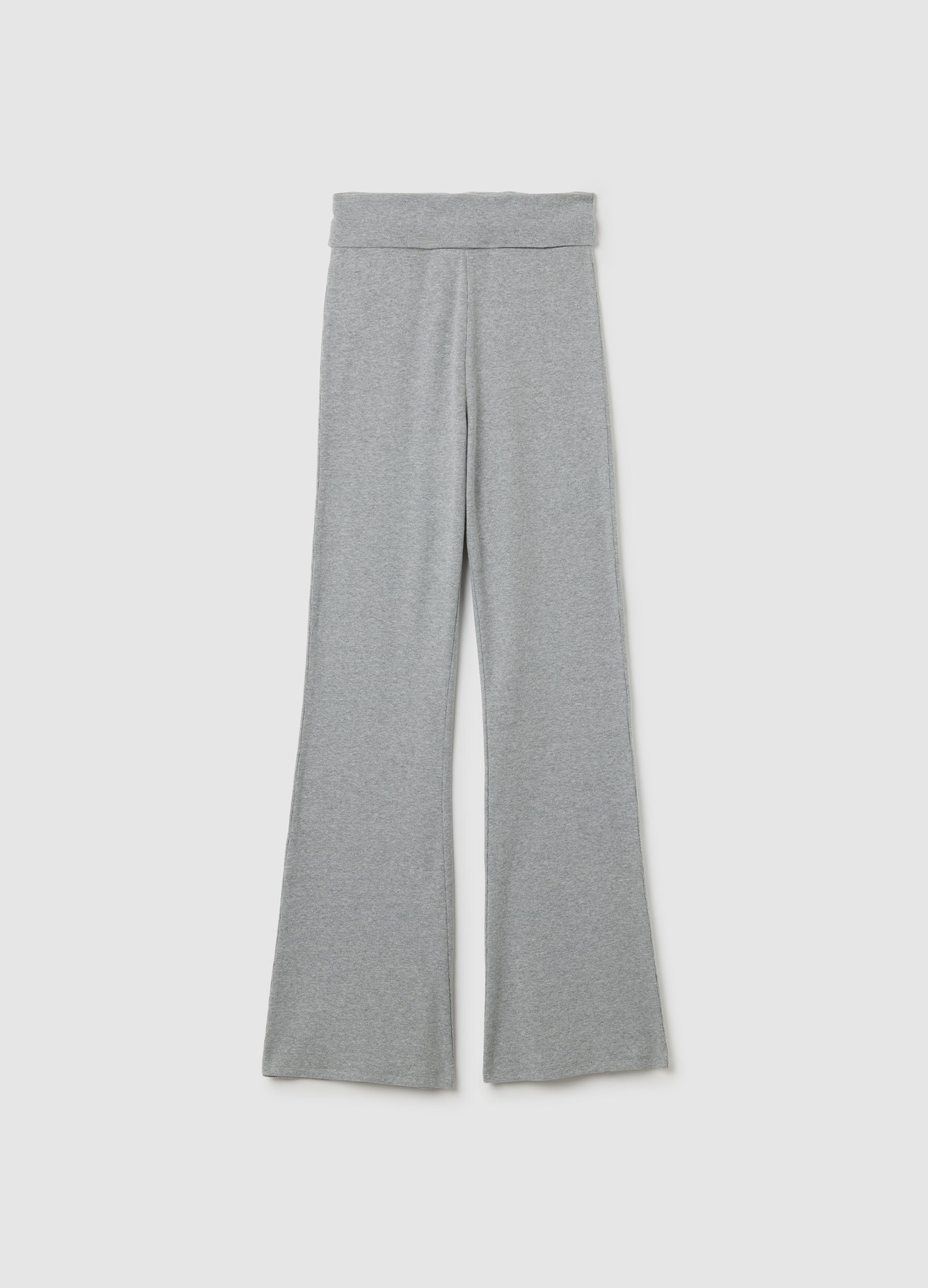 Leggings Flare Grigi Elasticizzati, Mujer, Gris, Talla: 42