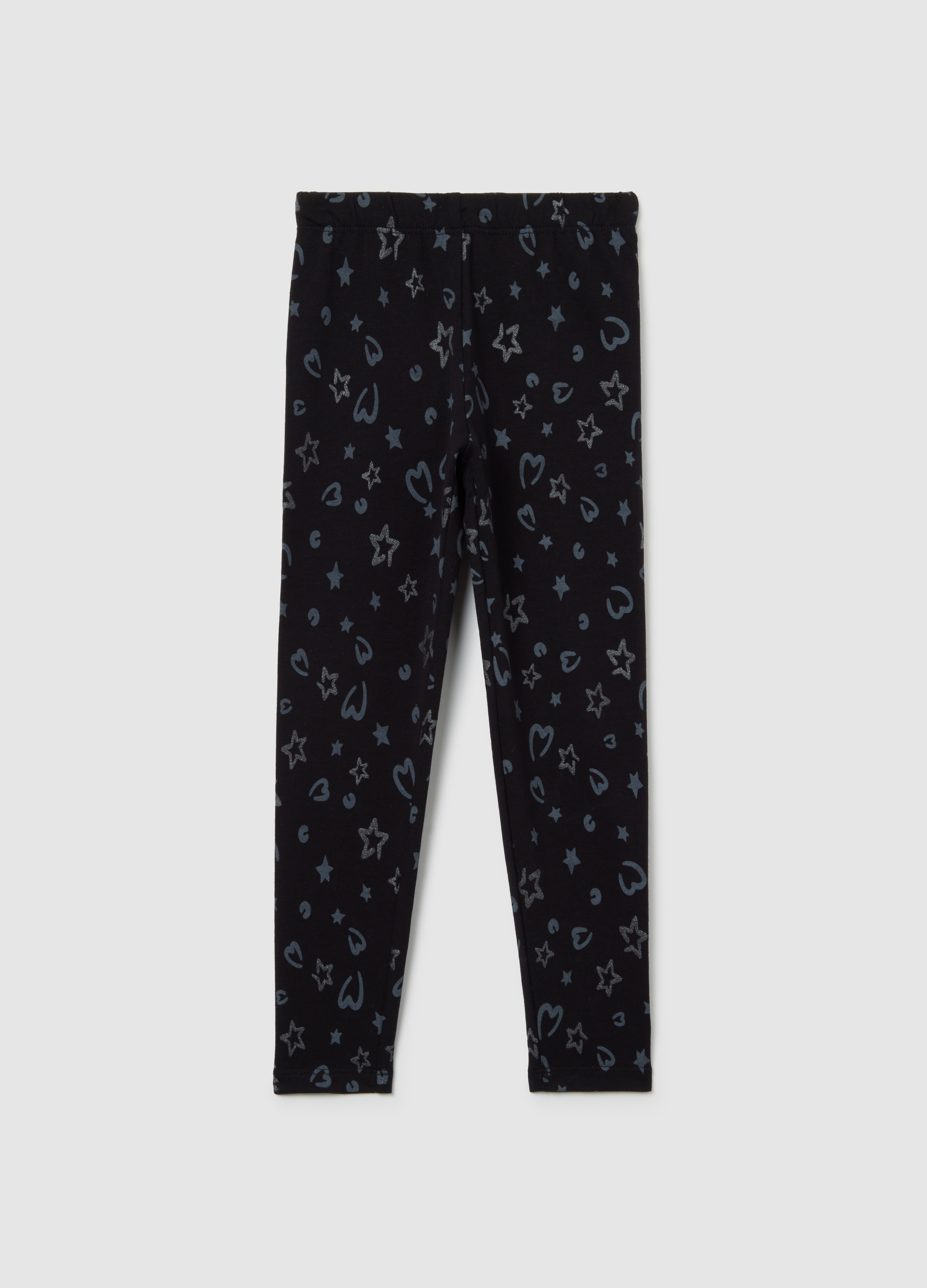 OVS KIDS, Leggings Negros De Algodón Elástico Para Niñas, Niña, Gunmetal, Talla: 3-4