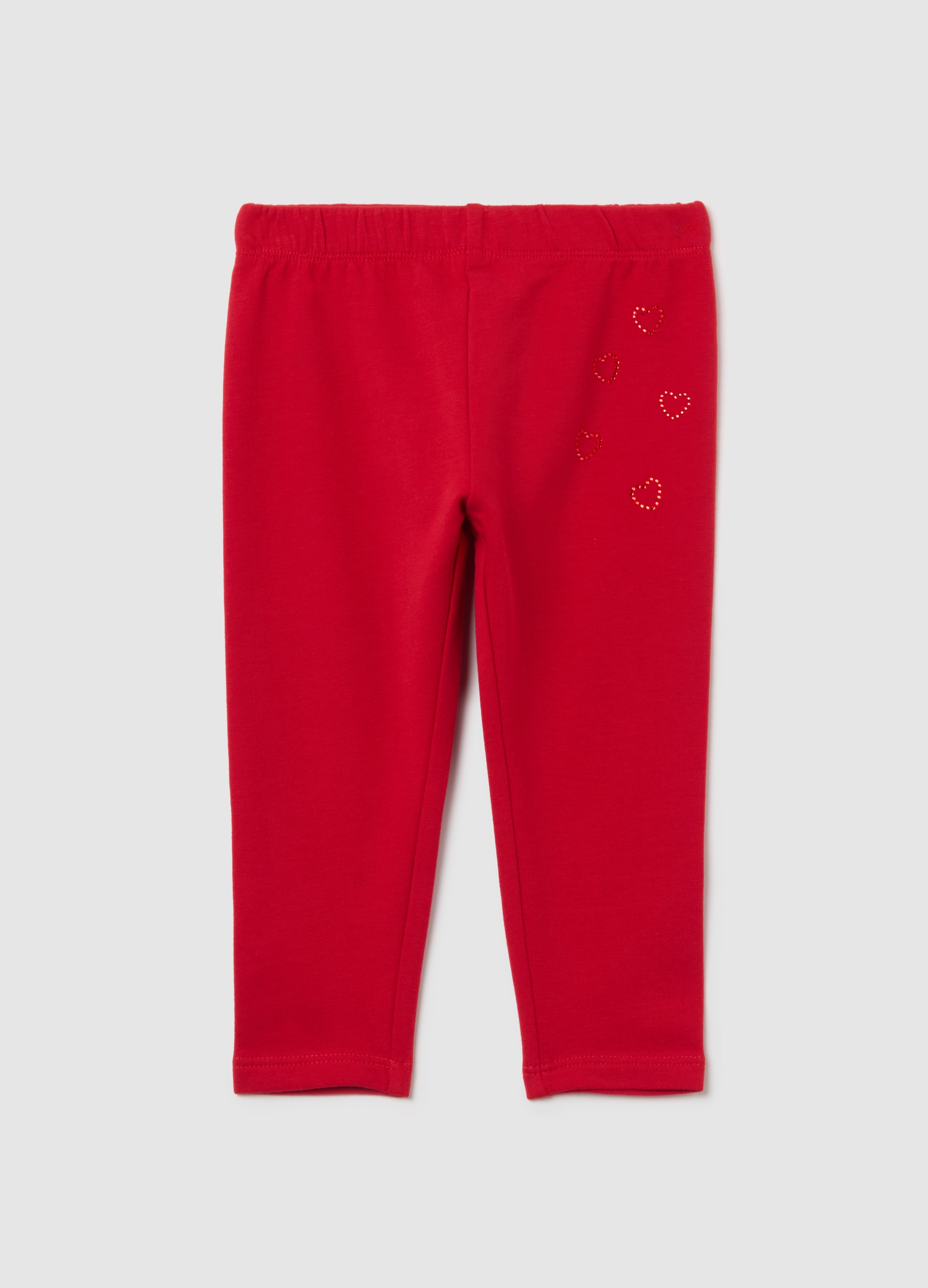 FAGOTTINO, Leggings Rojos De Algodón Ajustados Para Niñas Con Estampados, Niña, Rojo Oscuro, Talla: 24-30
