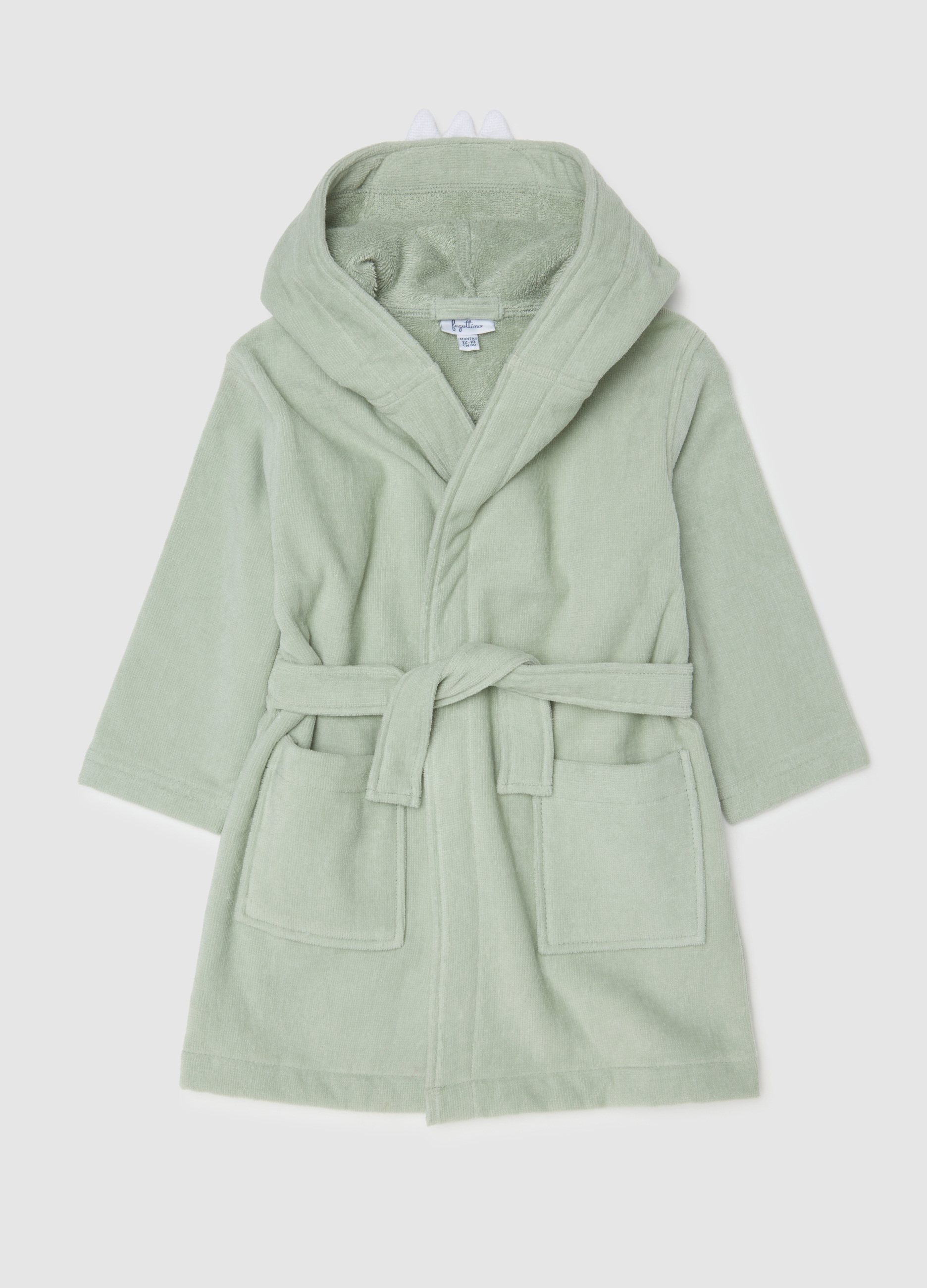 FAGOTTINO, Bata De Baño Verde De Algodón Puro Para Bebé, Niño, Verde agua, Talla: 24-30