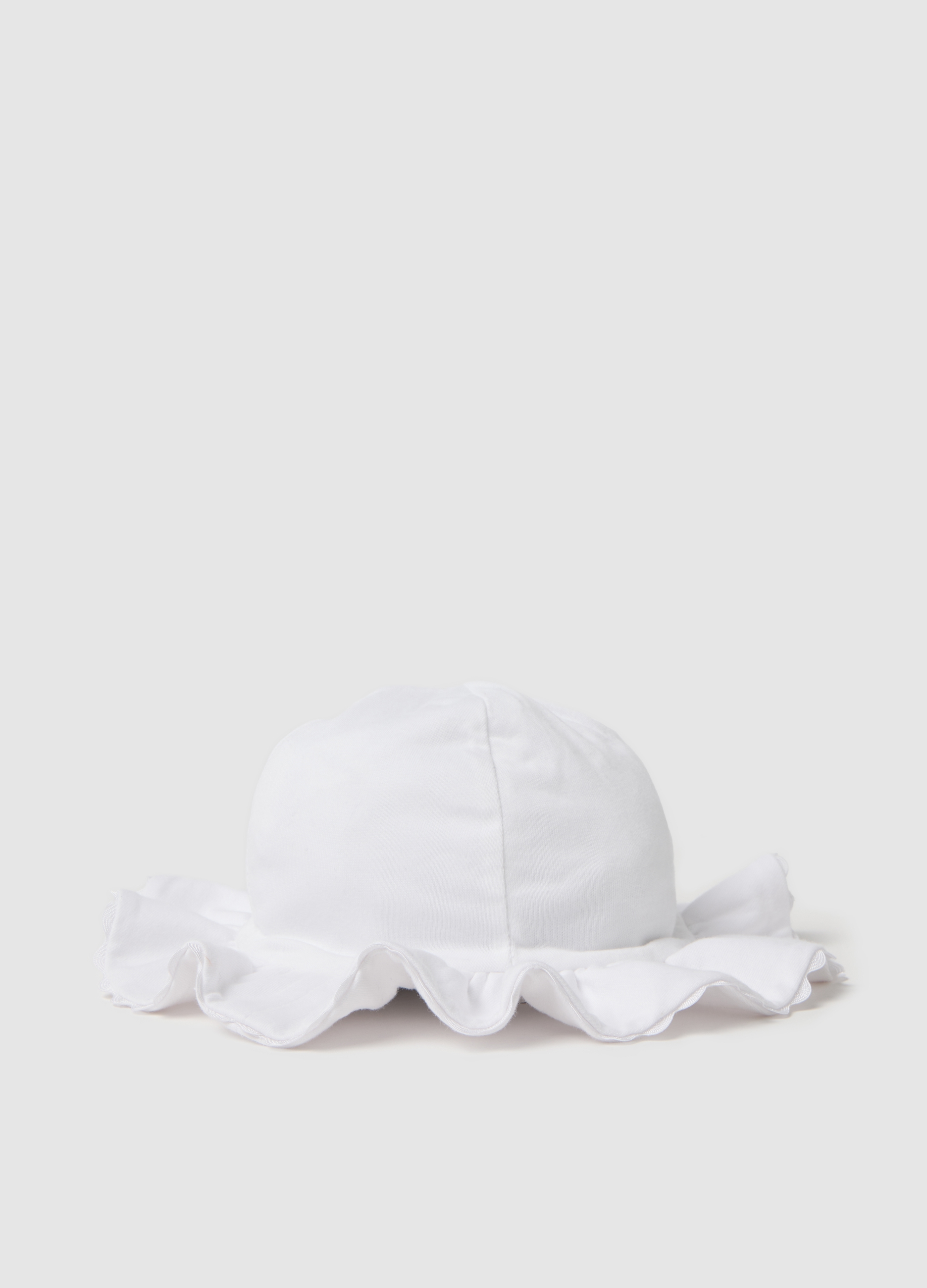 FAGOTTINO, Cappello Bianco In Puro Cotone Bio, Neonata, Bianco, Taglia: ONE SIZE