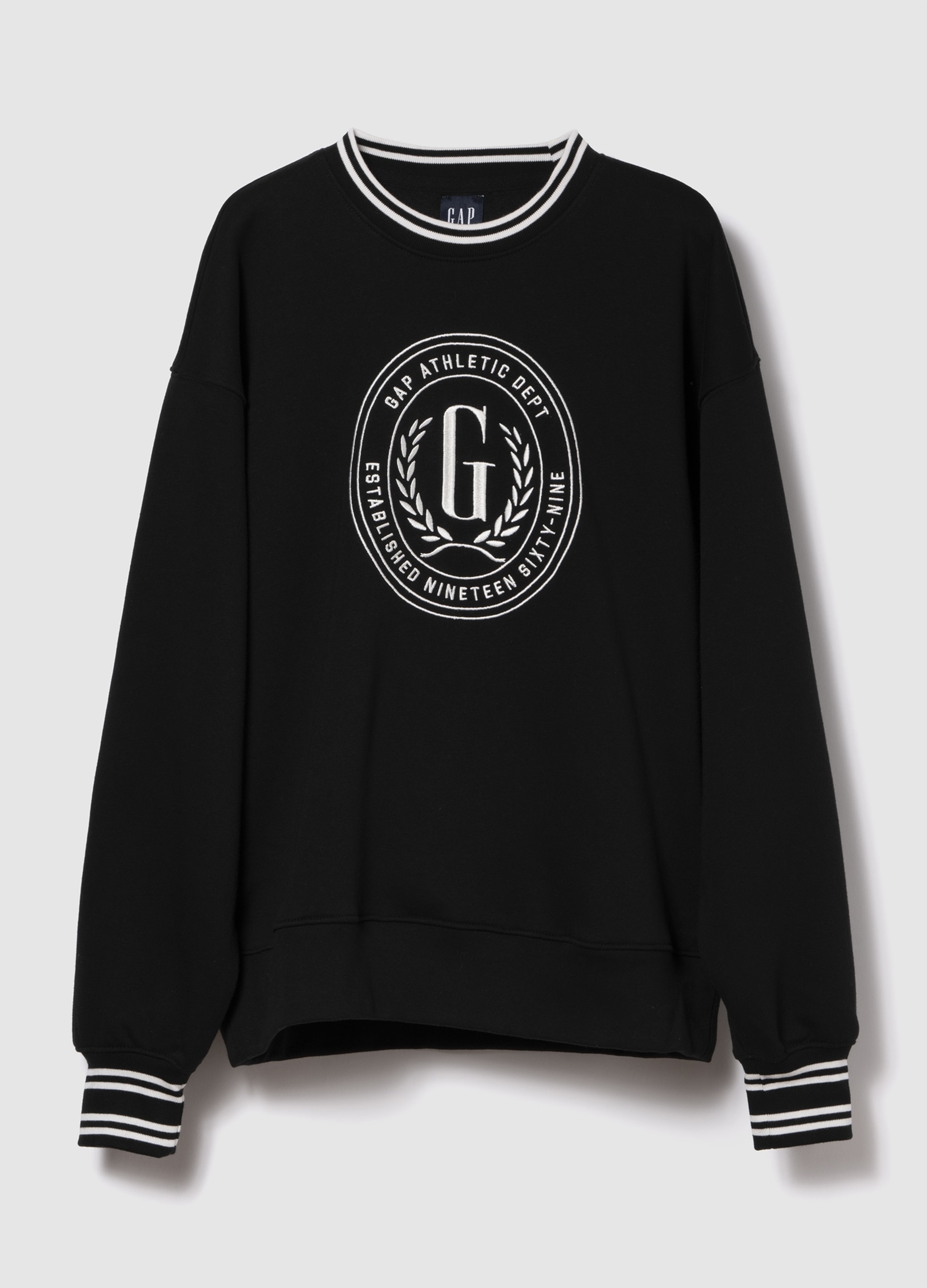 GAP, Felpa Con Logo Gap E Girocollo, Donna, Nero, Taglia: L