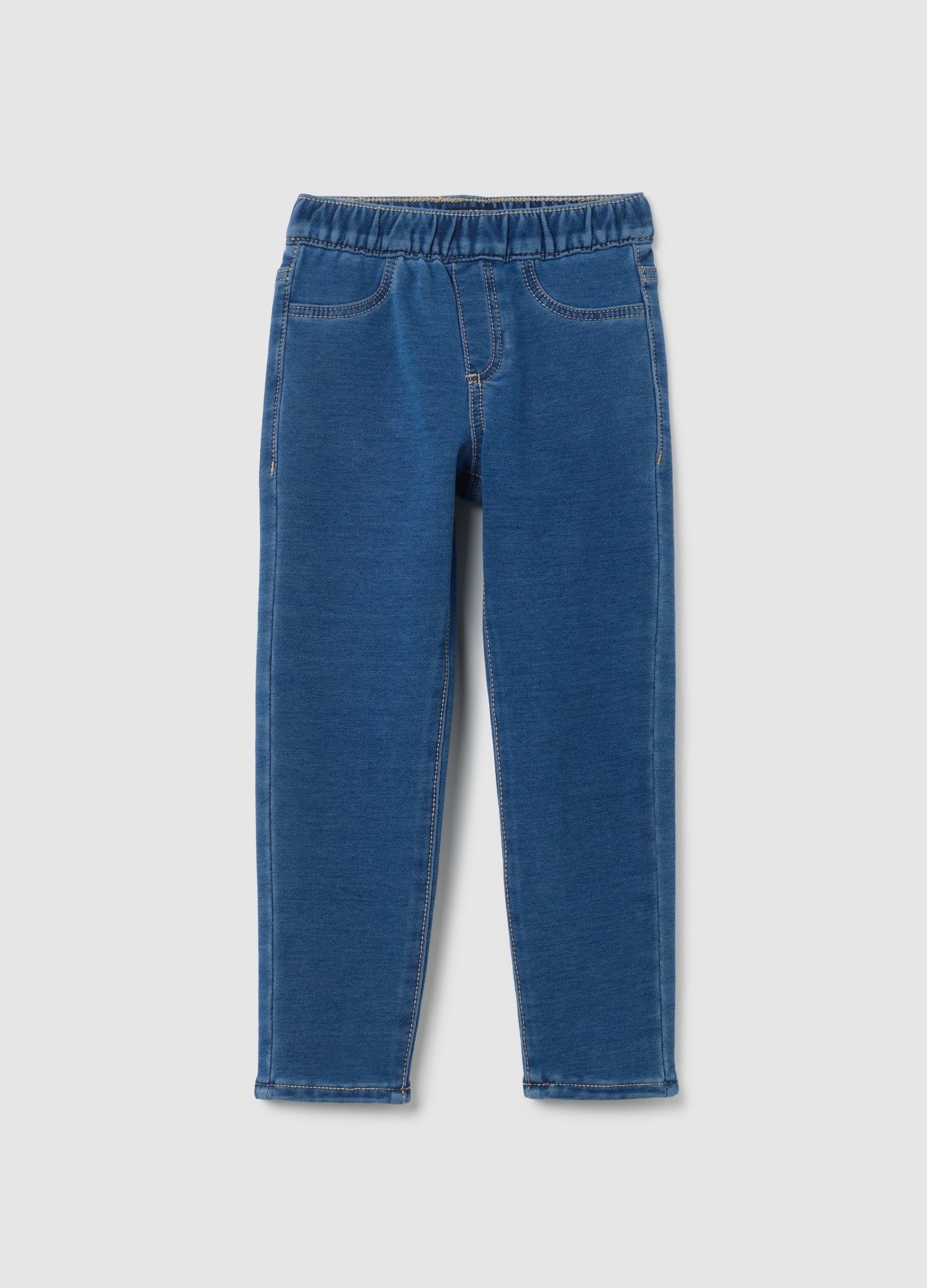 OVS, Jeggings Da Bambina In Misto Cotone Blu Skinny, Mädchen, Blu Bluette, Größe: 3-4