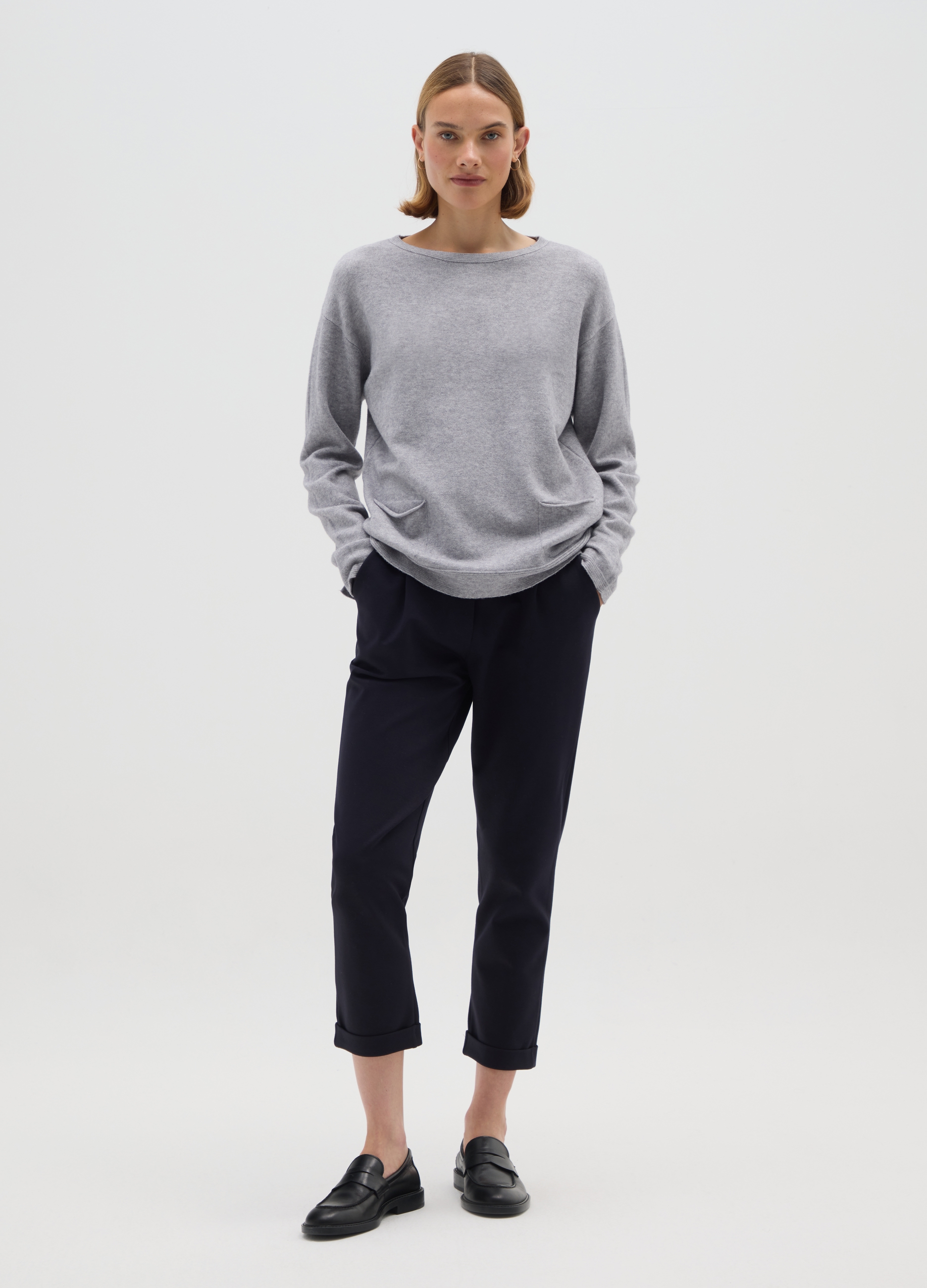 HYBRID, Maglia Grigia Regular Fit, Donna, Grigio, Taglia: L/XL