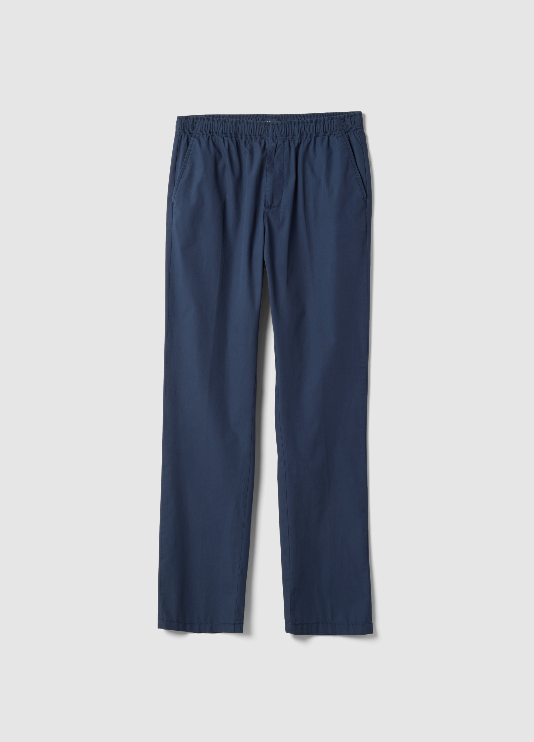 Pantaloni Chino Beige In Puro Cotone Blu Regular Fit, Hombre, Azul suave, Talla: XL