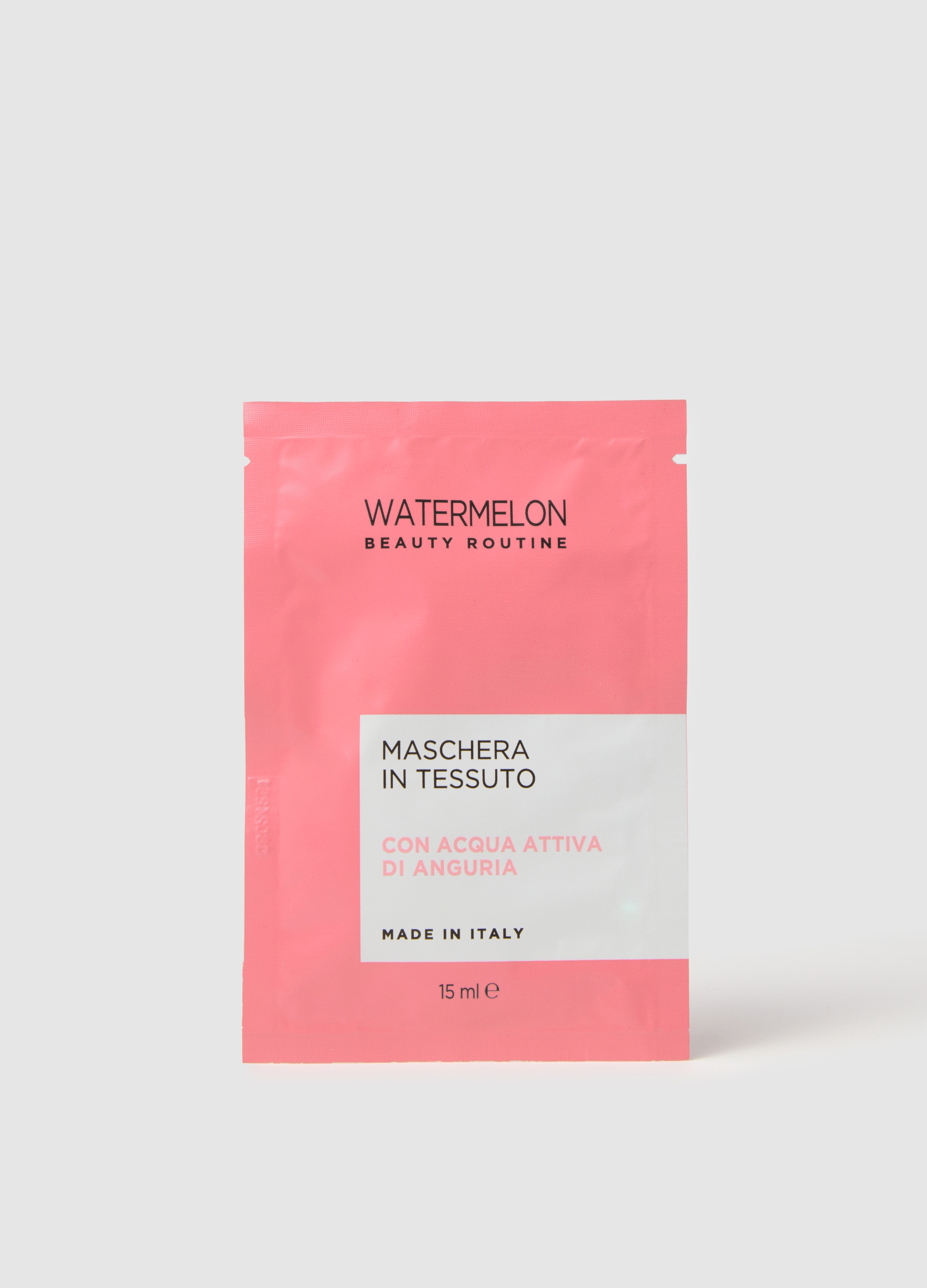 BEAUTY ROUTINE, Maschera Viso In Tessuto Con Acqua Attiva Di Anguria, Donna, Bianco, Taglia: FASUL