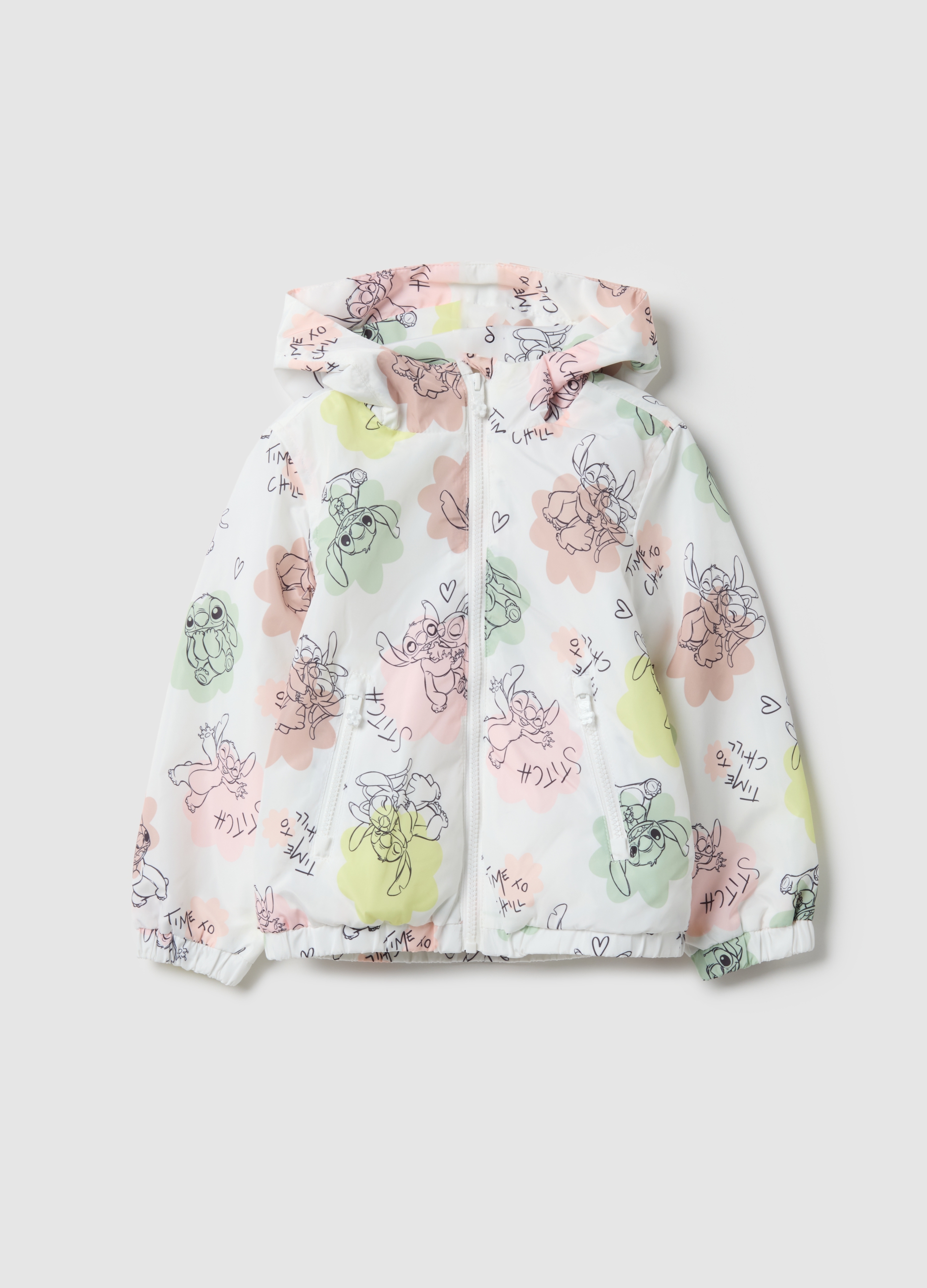 DISNEY, Giubbotto Imbottito Multicolor Per Bambine Regular Fit Con Cappuccio, Bambina, Multicolor, Taglia: 4-5