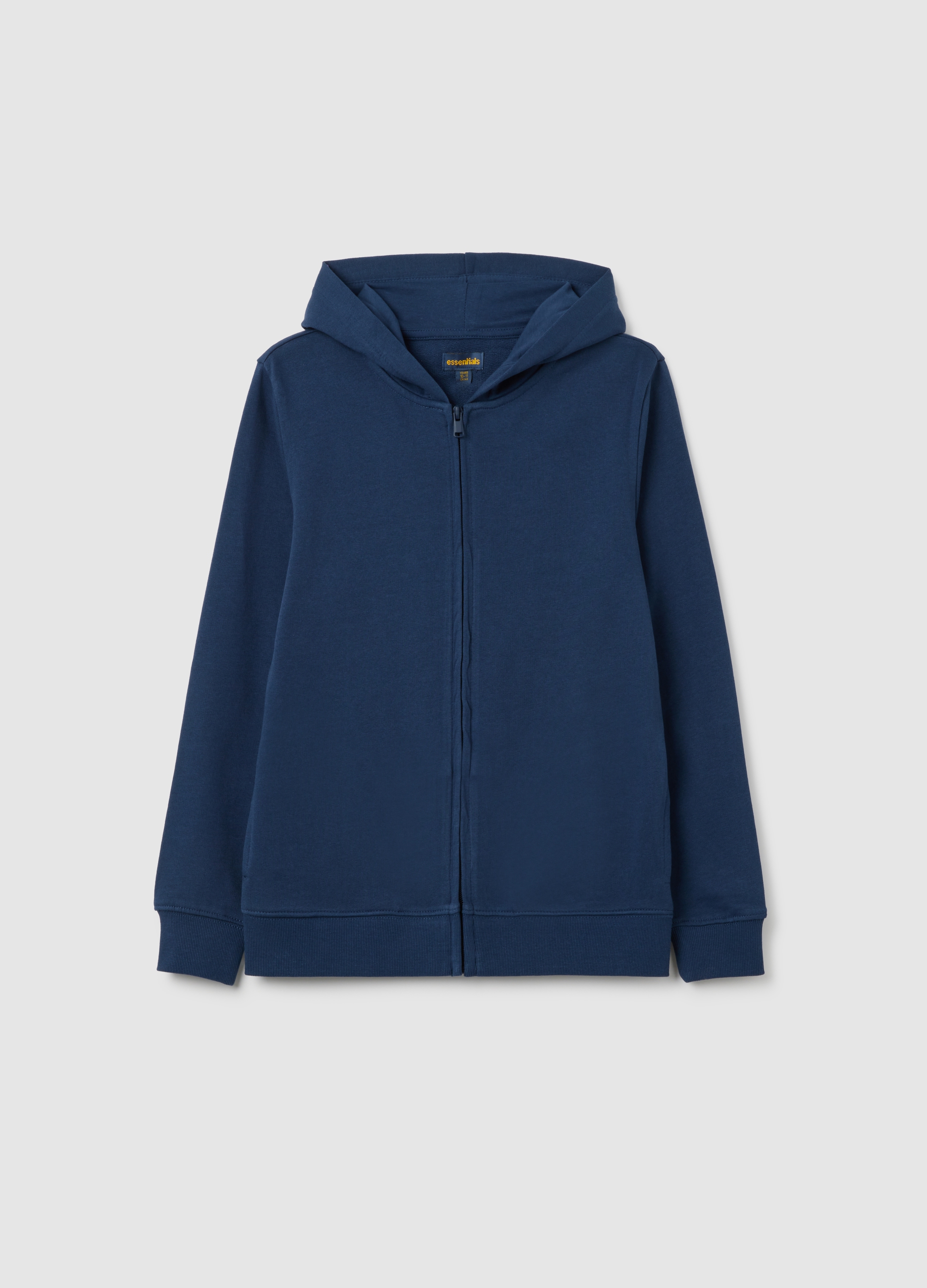 Sudadera Azul De Niño Con Capucha Y Cremallera, Niño, Azul, Talla: 10-11