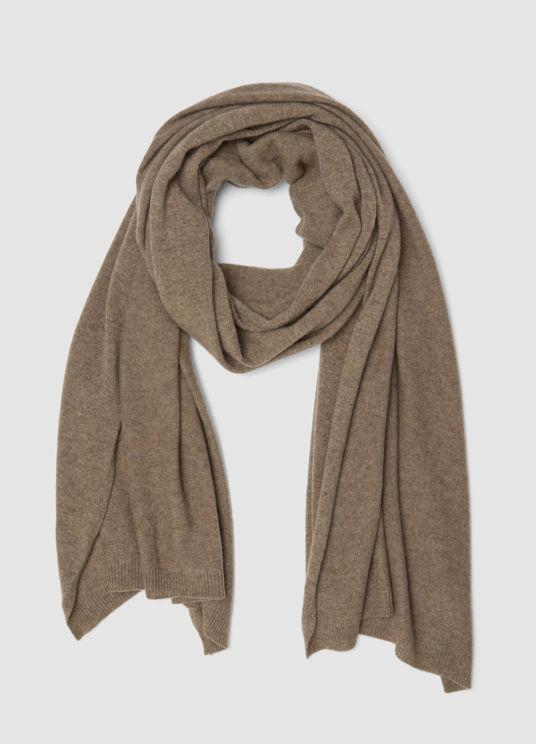 Piombo Contemporary, Sciarpa Beige In Puro Cashmere, Donna, Beige, Taglia: ONE SIZE