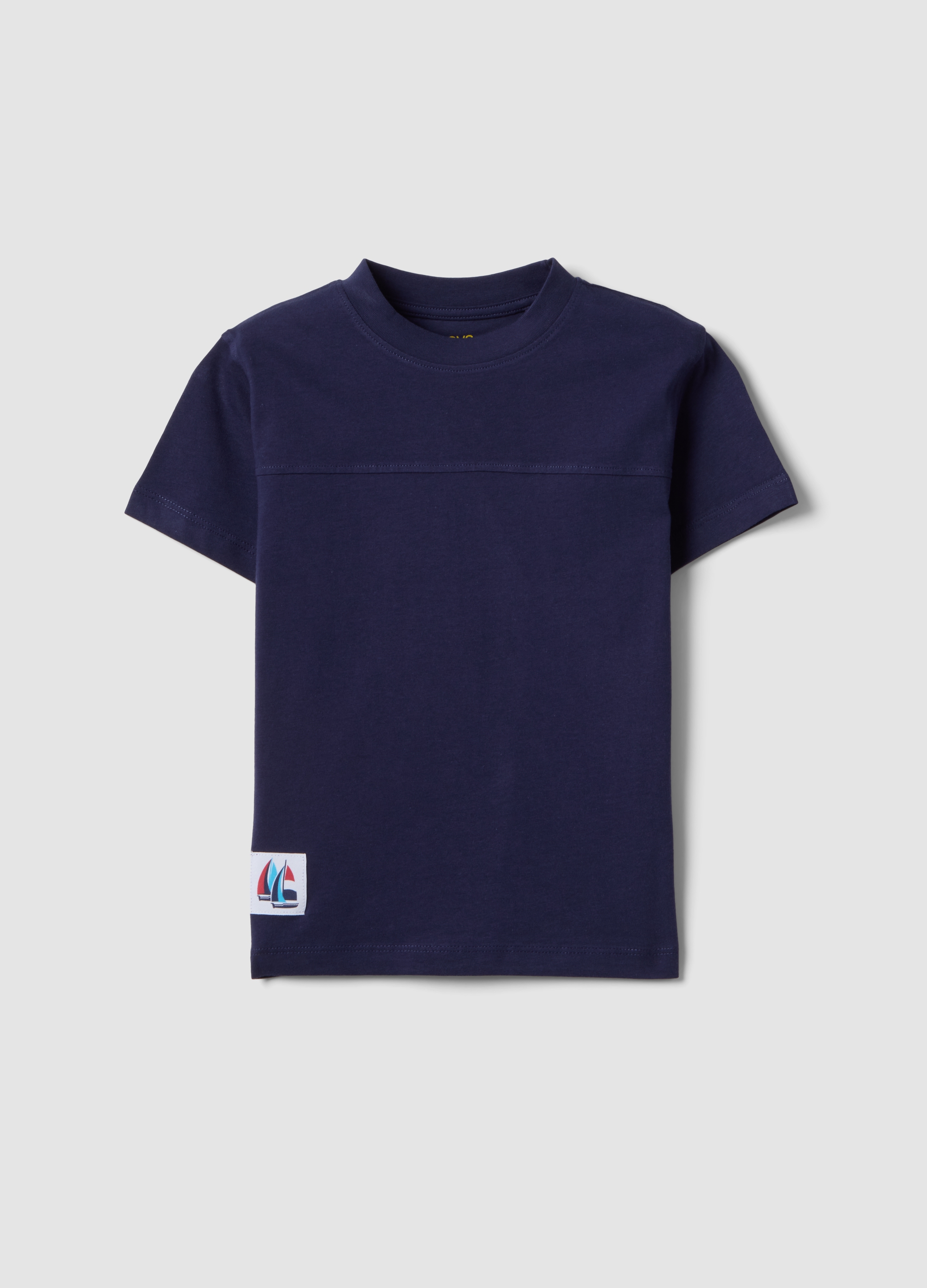 OVS KIDS, Camiseta Azul Infantil De Algodón Puro Con Corte Oversize, Niño, Azul, Talla: 8-9