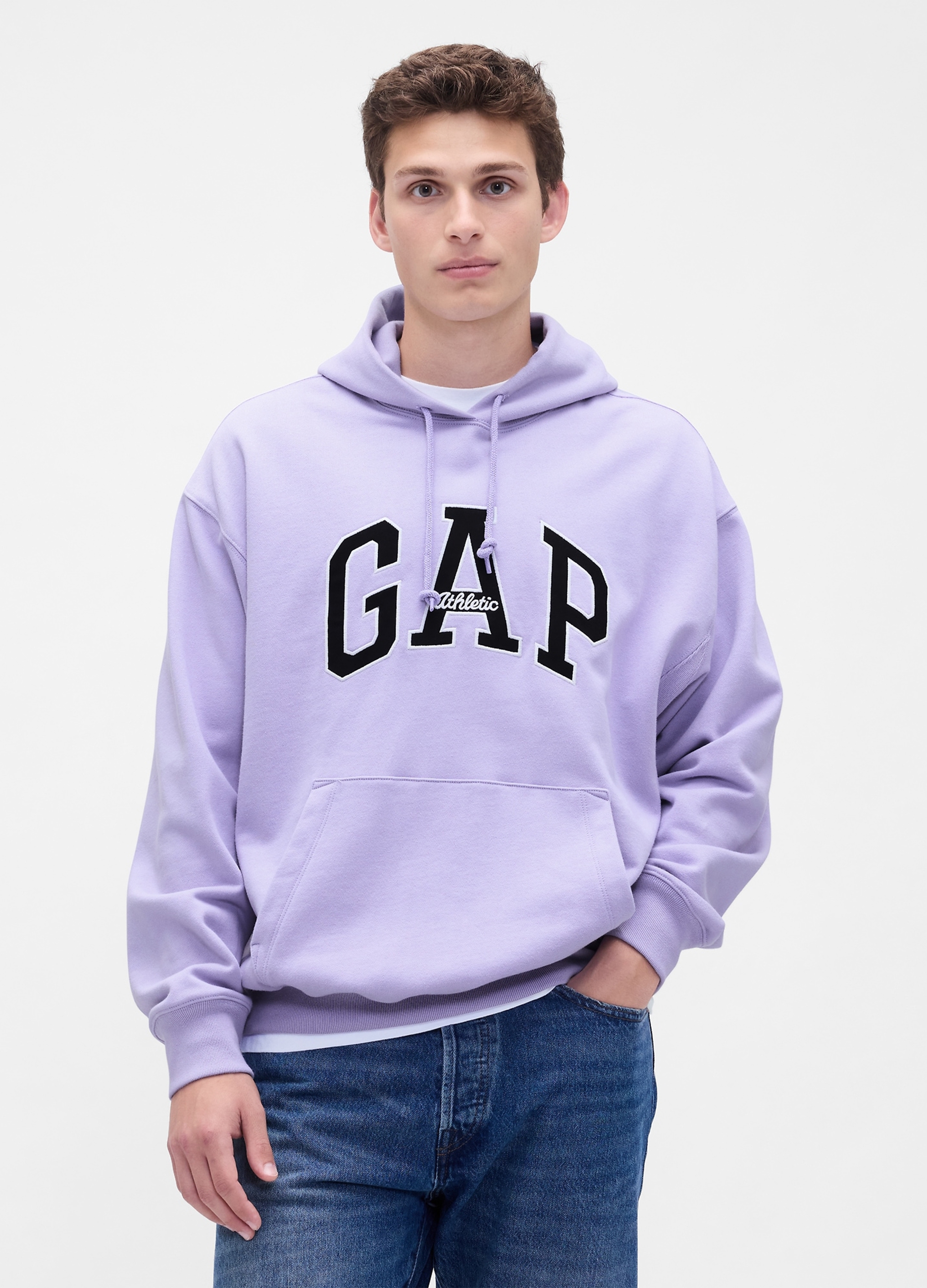 GAP, Felpa Con Logo E Cappuccio, Uomo, Nero, Taglia: M