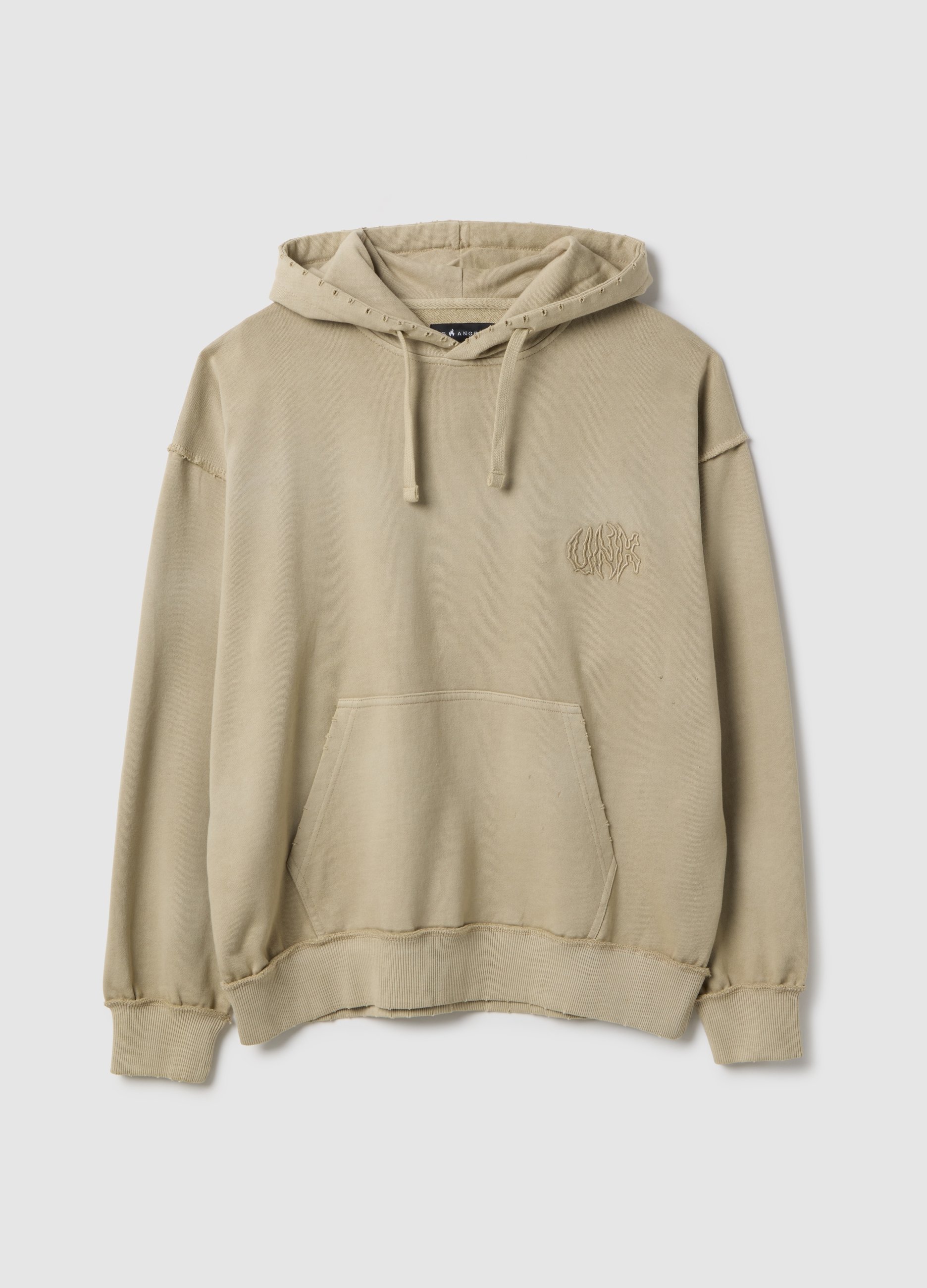 B.ANGEL, Sudadera Con Capucha Oversize De Mezcla De Algodón Beige, Hombre, Beige Oscuro, Talla: XL