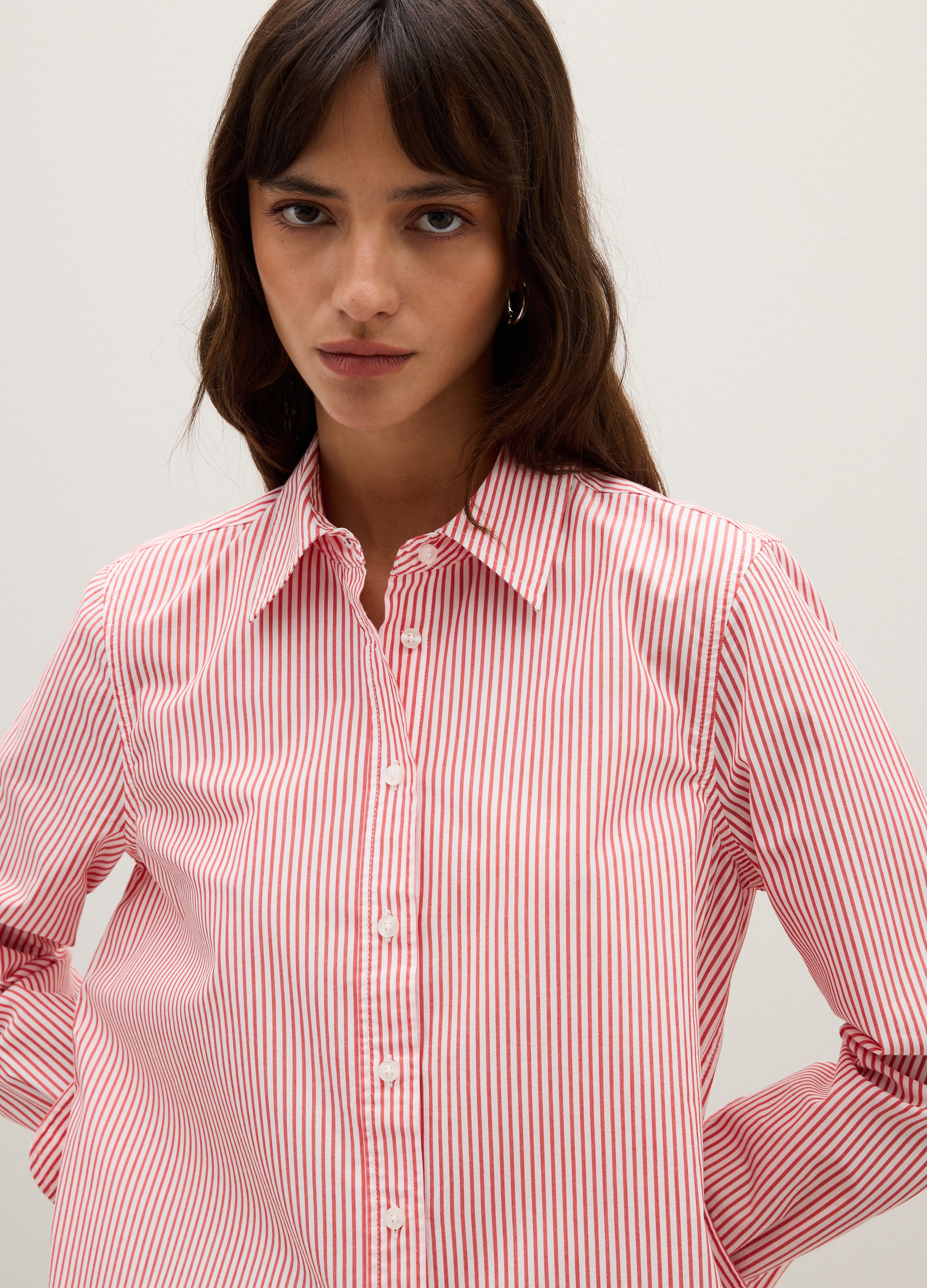 PIOMBO, Camicia In Puro Cotone Multicolor Regular Fit, Donna, Multicolor, Taglia: L