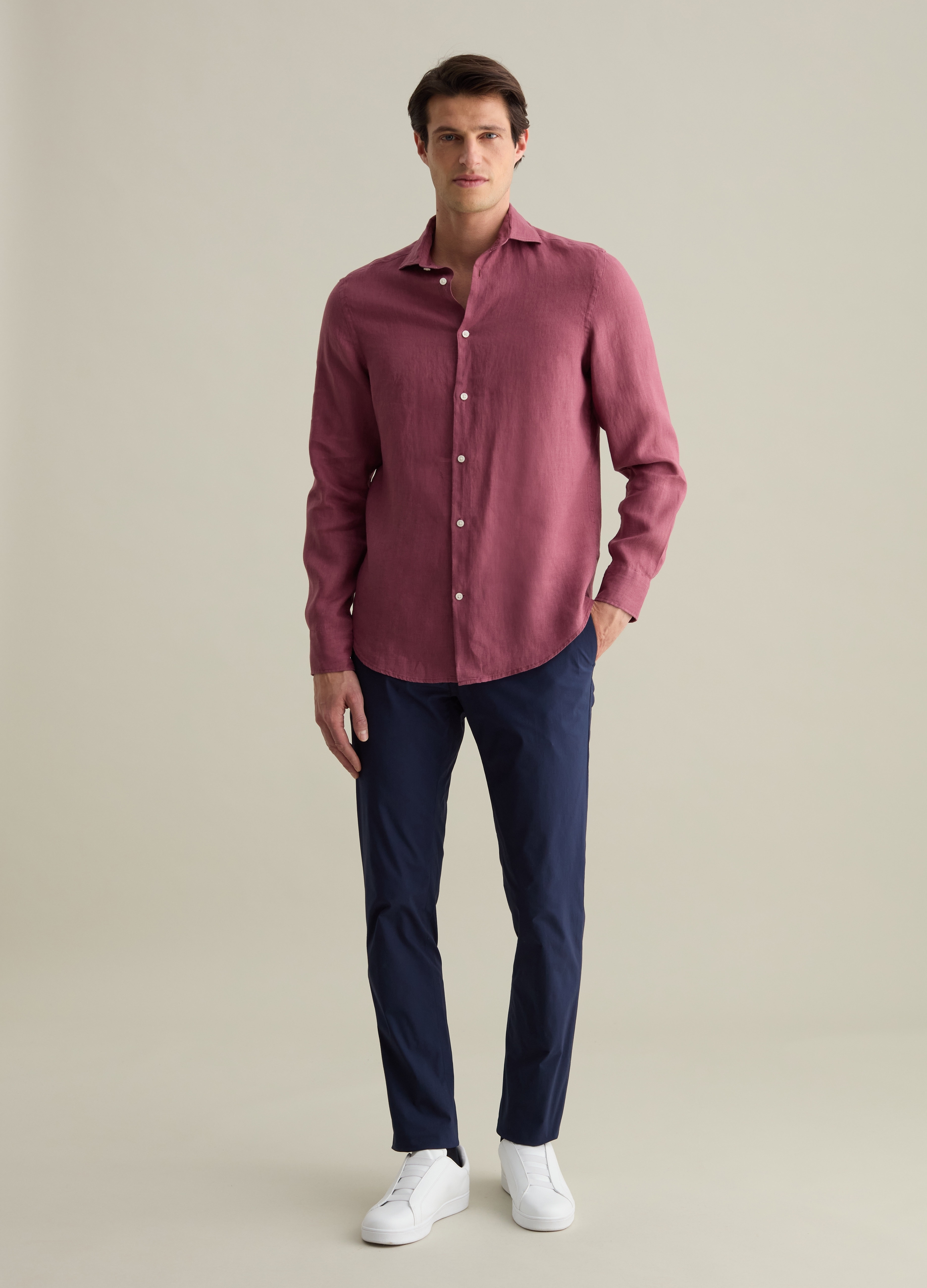 PIOMBO, Pantaloni Slim Fit In Cotone Stretch Contemporary, Uomo, Blu, Taglia: 48