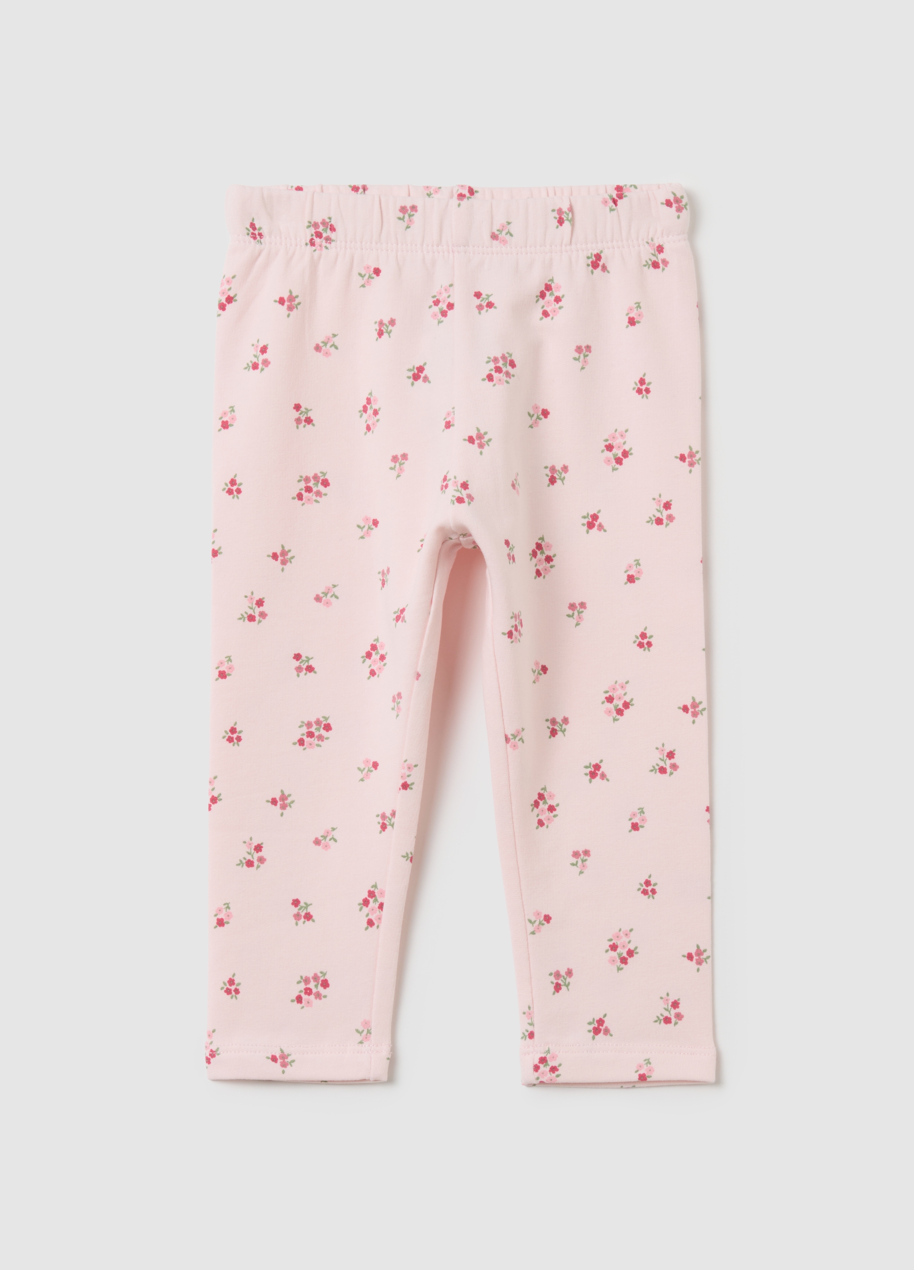 Leggings Da Bambina In Cotone Elasticizzato Rosa, Niña, Rosa Claro, Talla: 9-12